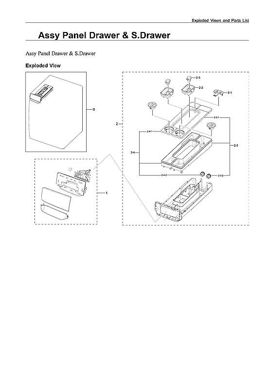 Drawer Panel & S. Drawer Assembly