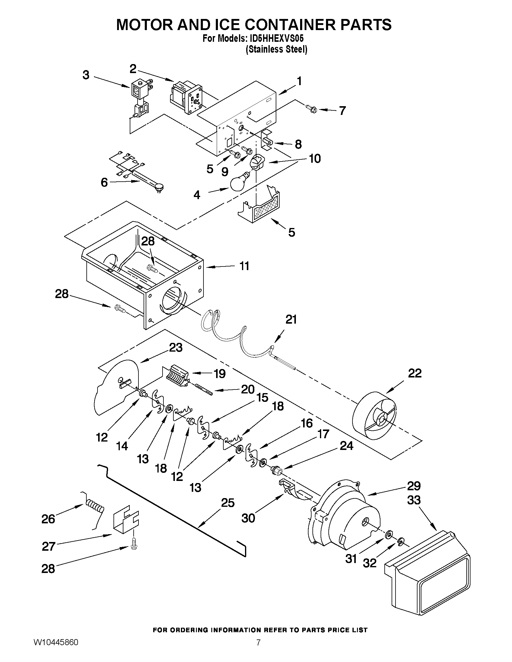 05 - MOTOR AND ICE CONTAINER PARTS