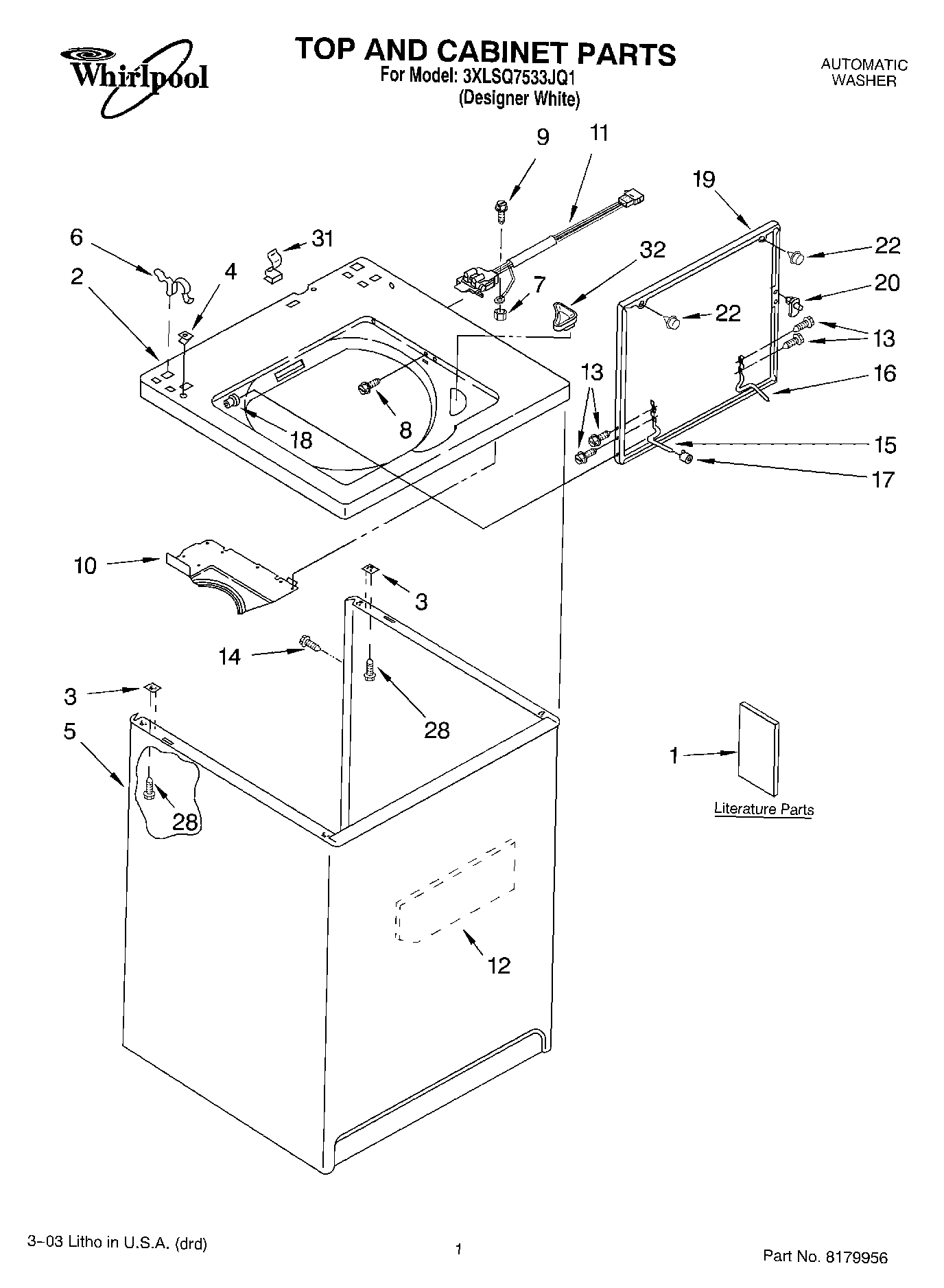 01 - TOP AND CABINET PARTS