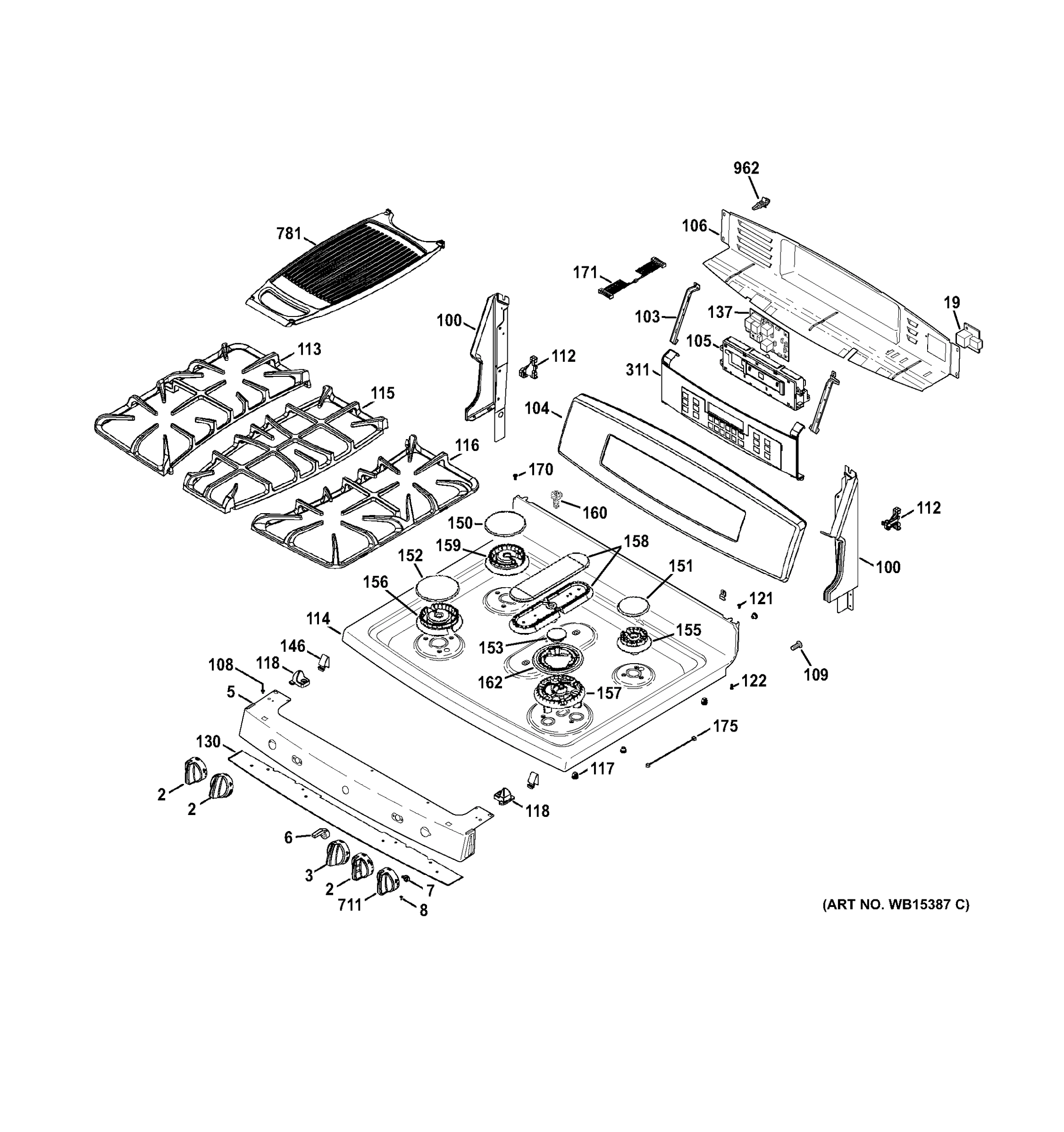 CONTROL PANEL & COOKTOP
