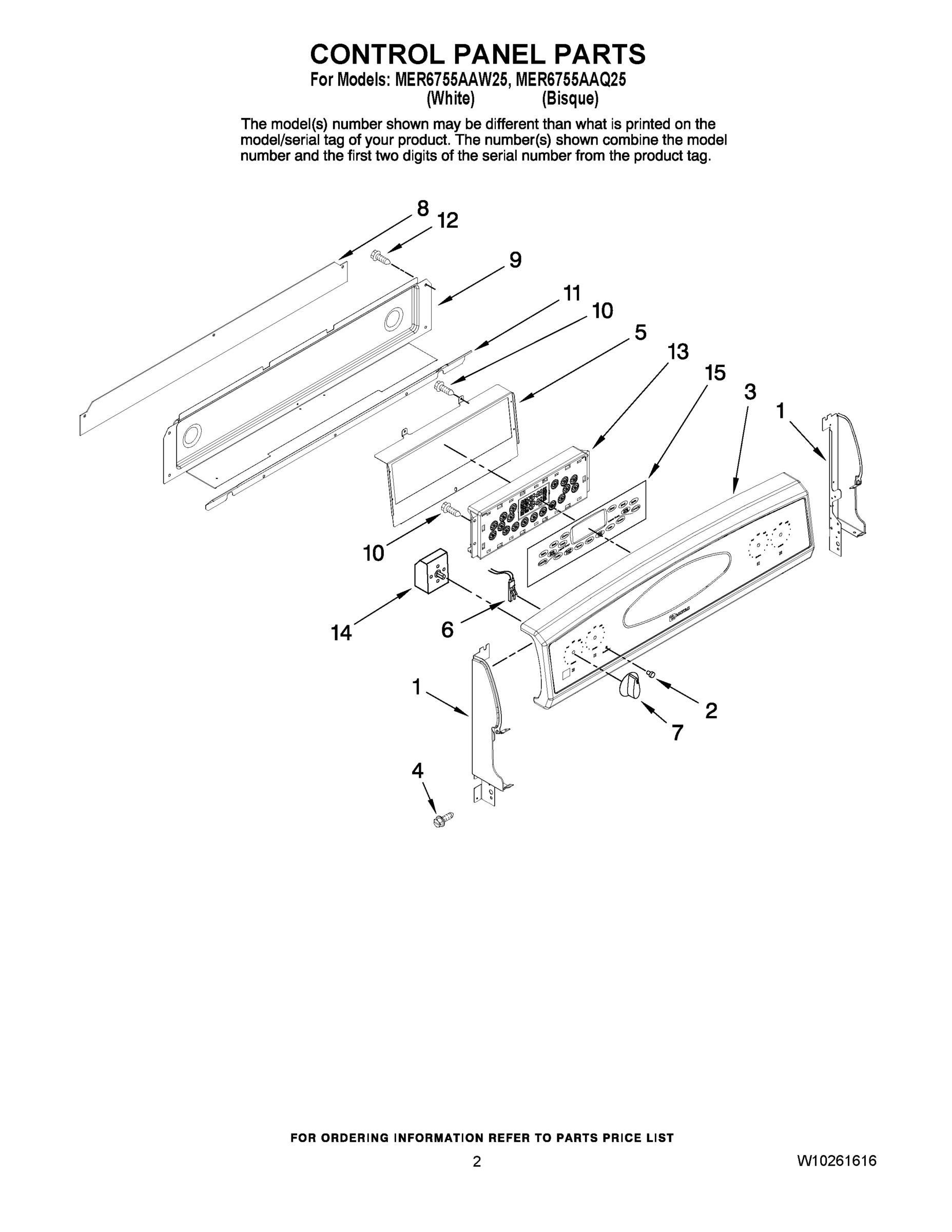 02 - CONTROL PANEL PARTS
