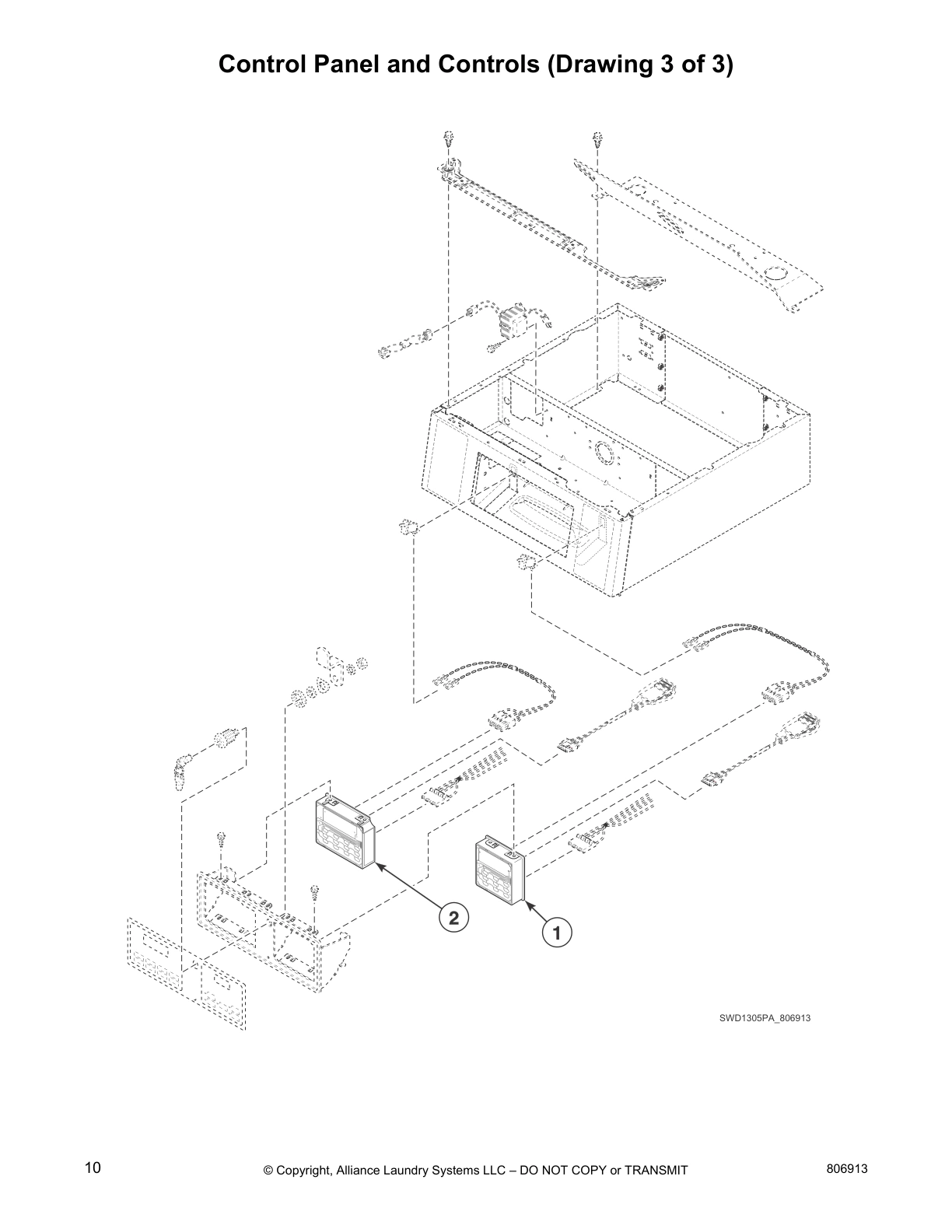 Control Panel and Controls (Drawing 3 of 3)