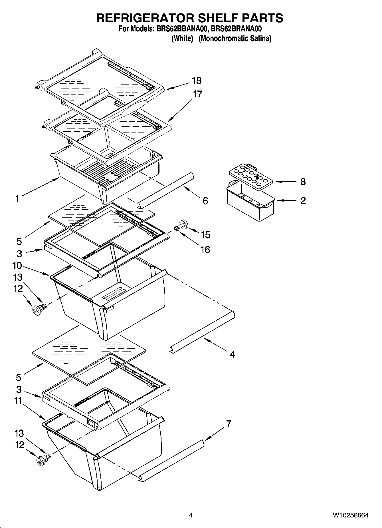 03 - REFRIGERATOR SHELF PARTS