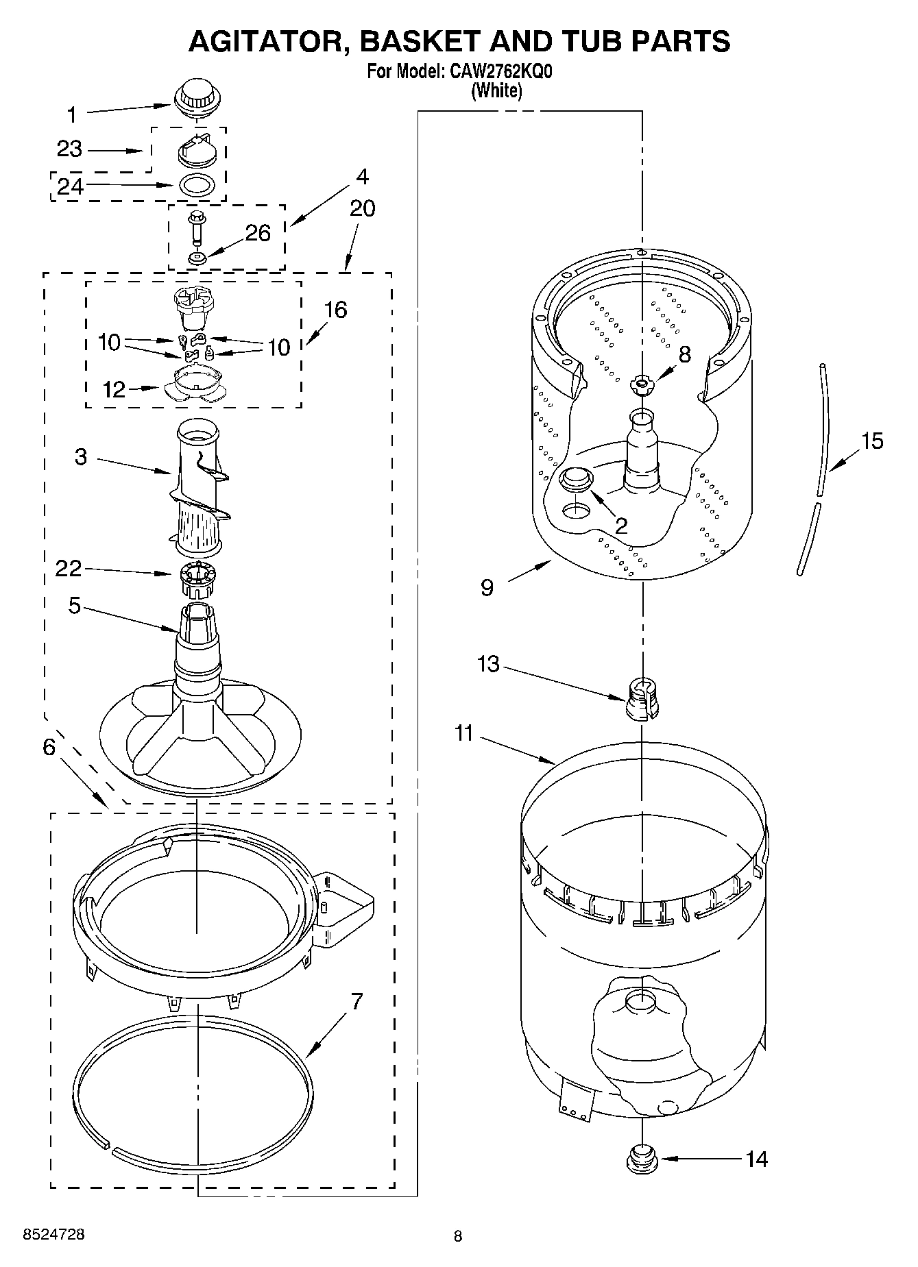 06 - AGITATOR, BASKET AND TUB