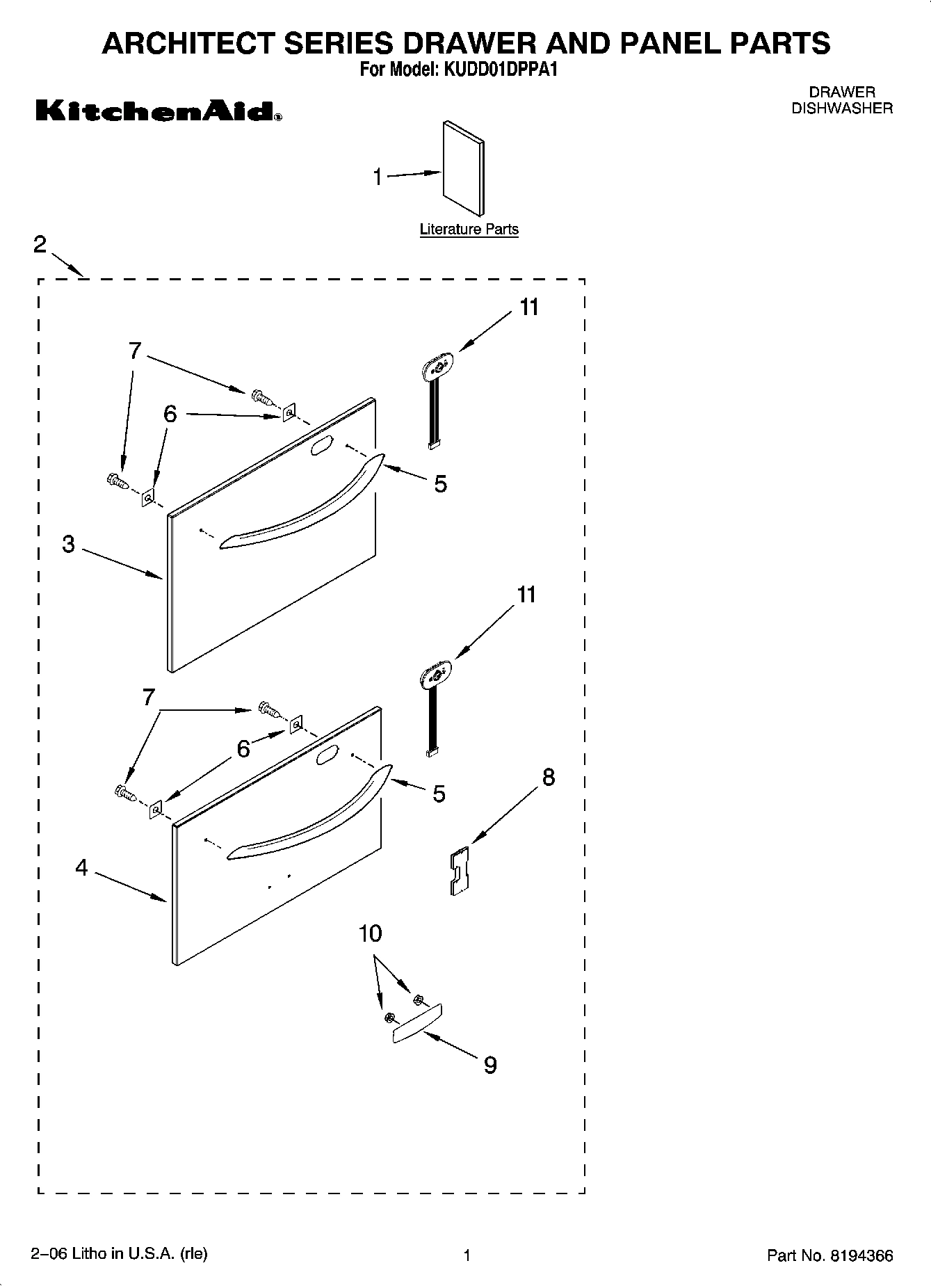 01 - ARCHITECT SERIES DRAWER AND PANEL PARTS
