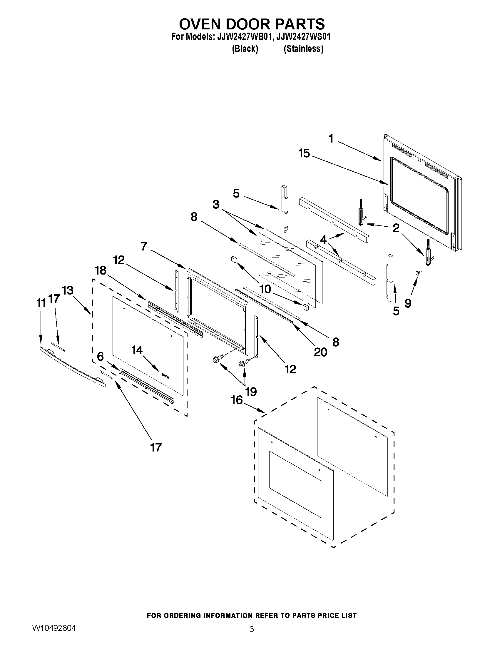02 - OVEN DOOR PARTS