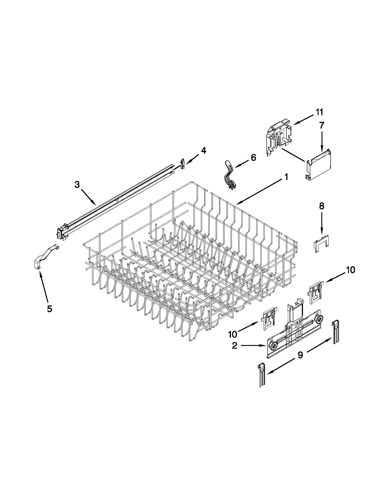 UPPER RACK AND TRACK PARTS