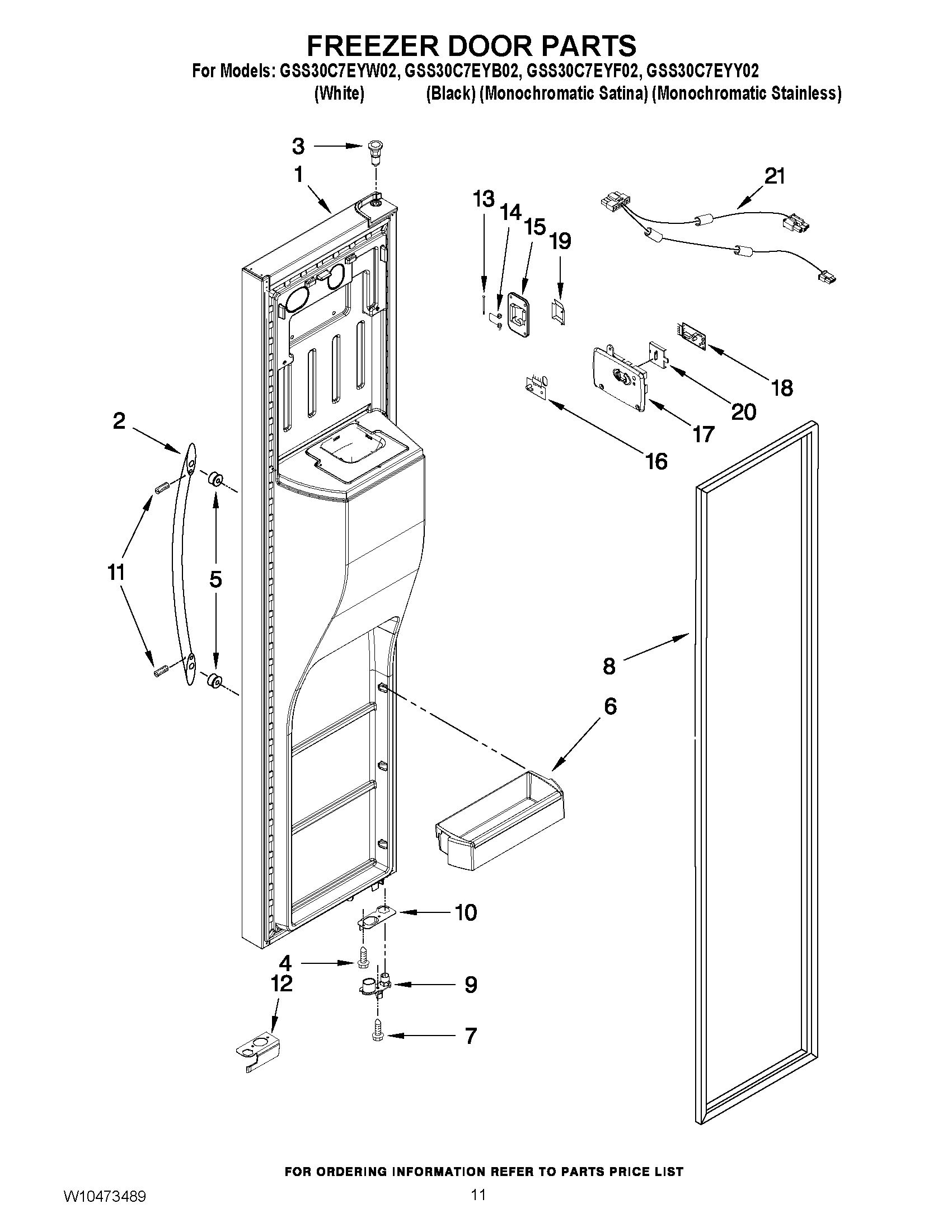 07 - FREEZER DOOR PARTS