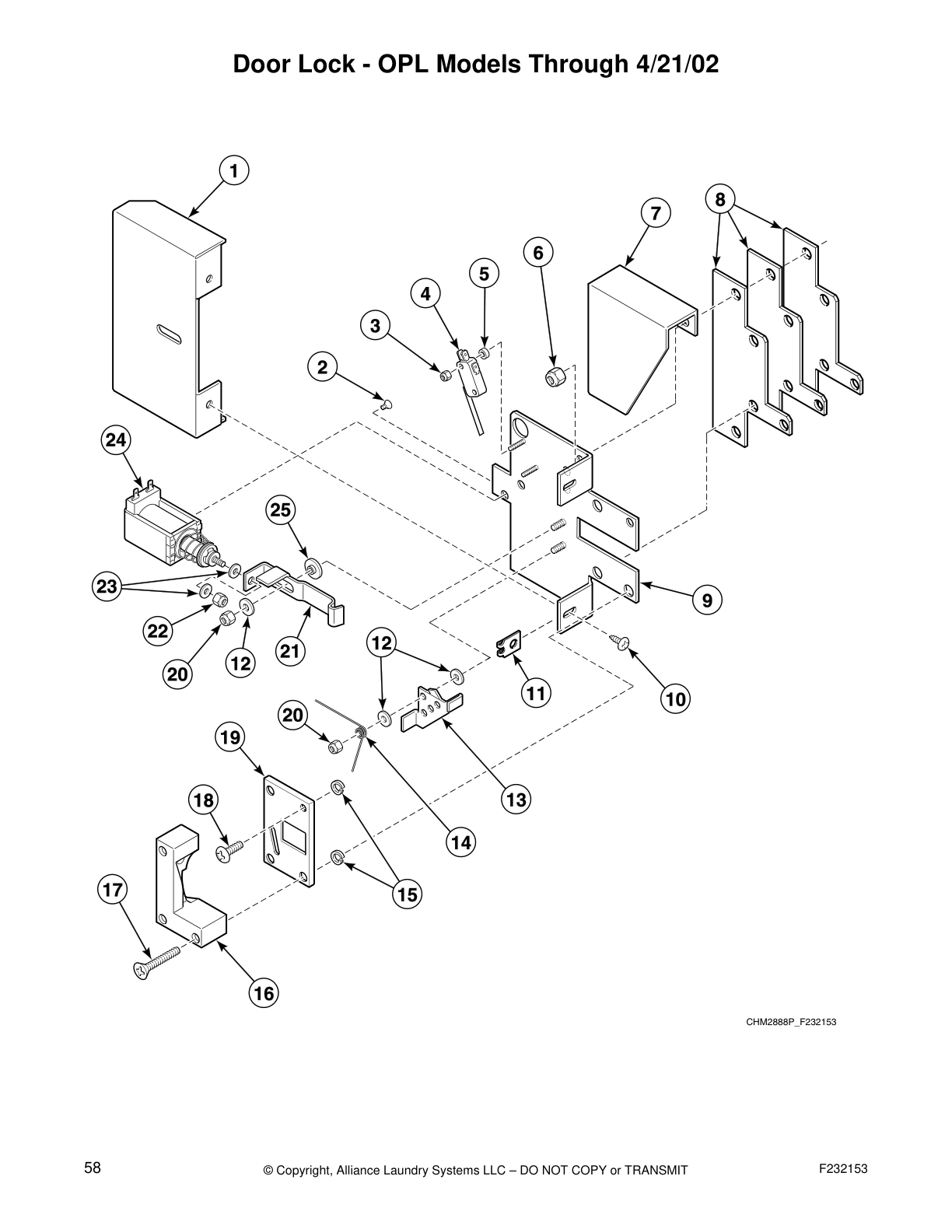 Door Lock - OPL Models Through 4/21/02