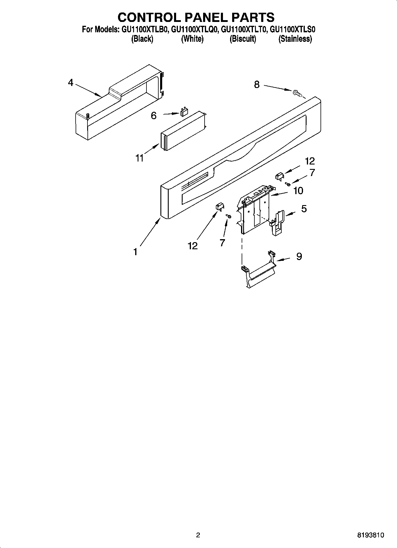 02 - CONTROL PANEL PARTS