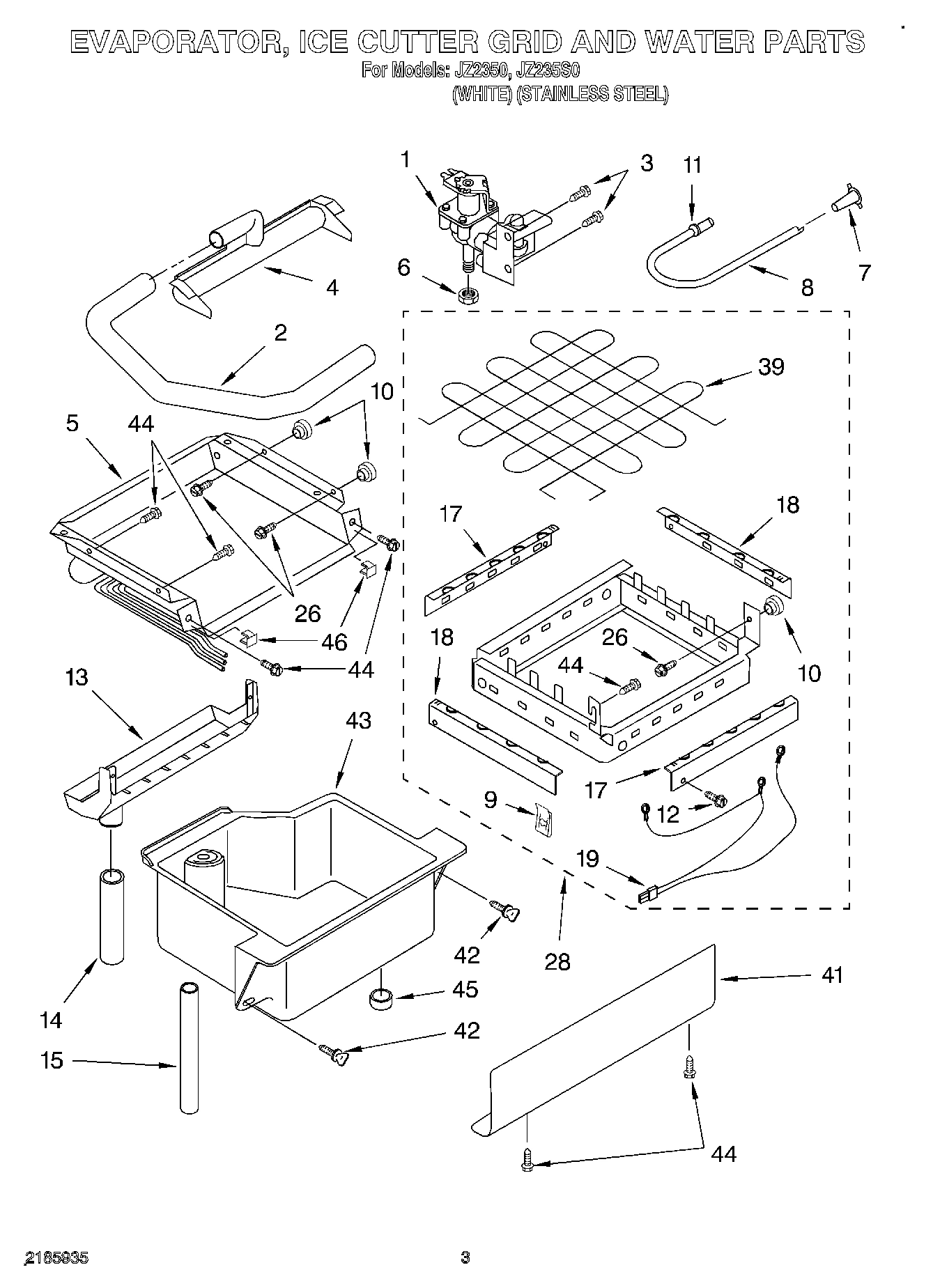 02 - EVAPORATOR, ICE CUTTER GRID AND WATER