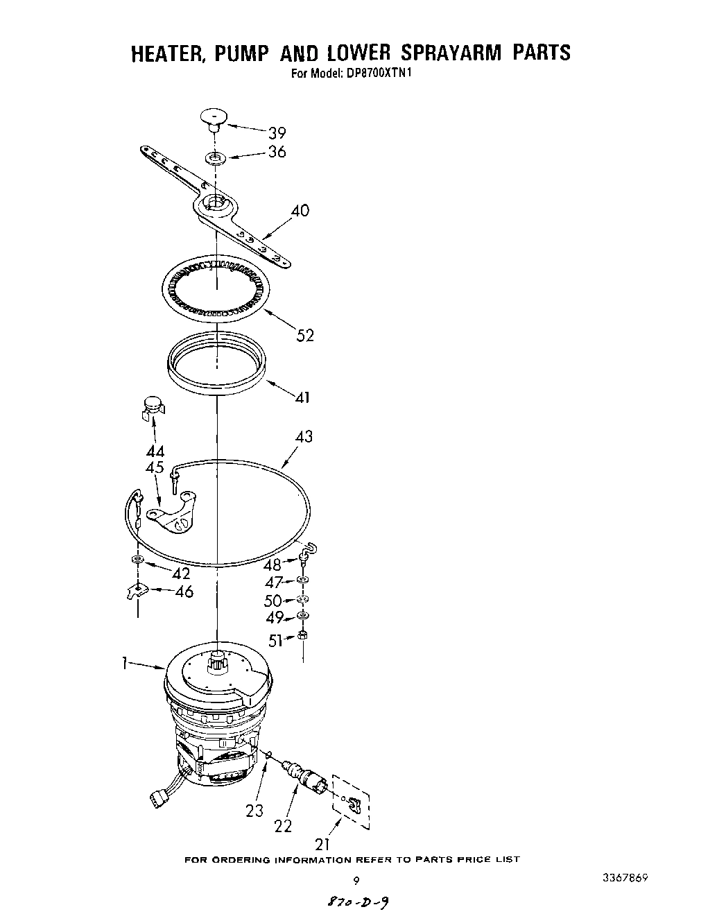 06 - HEATER, PUMP AND LOWER SPRAY ARM