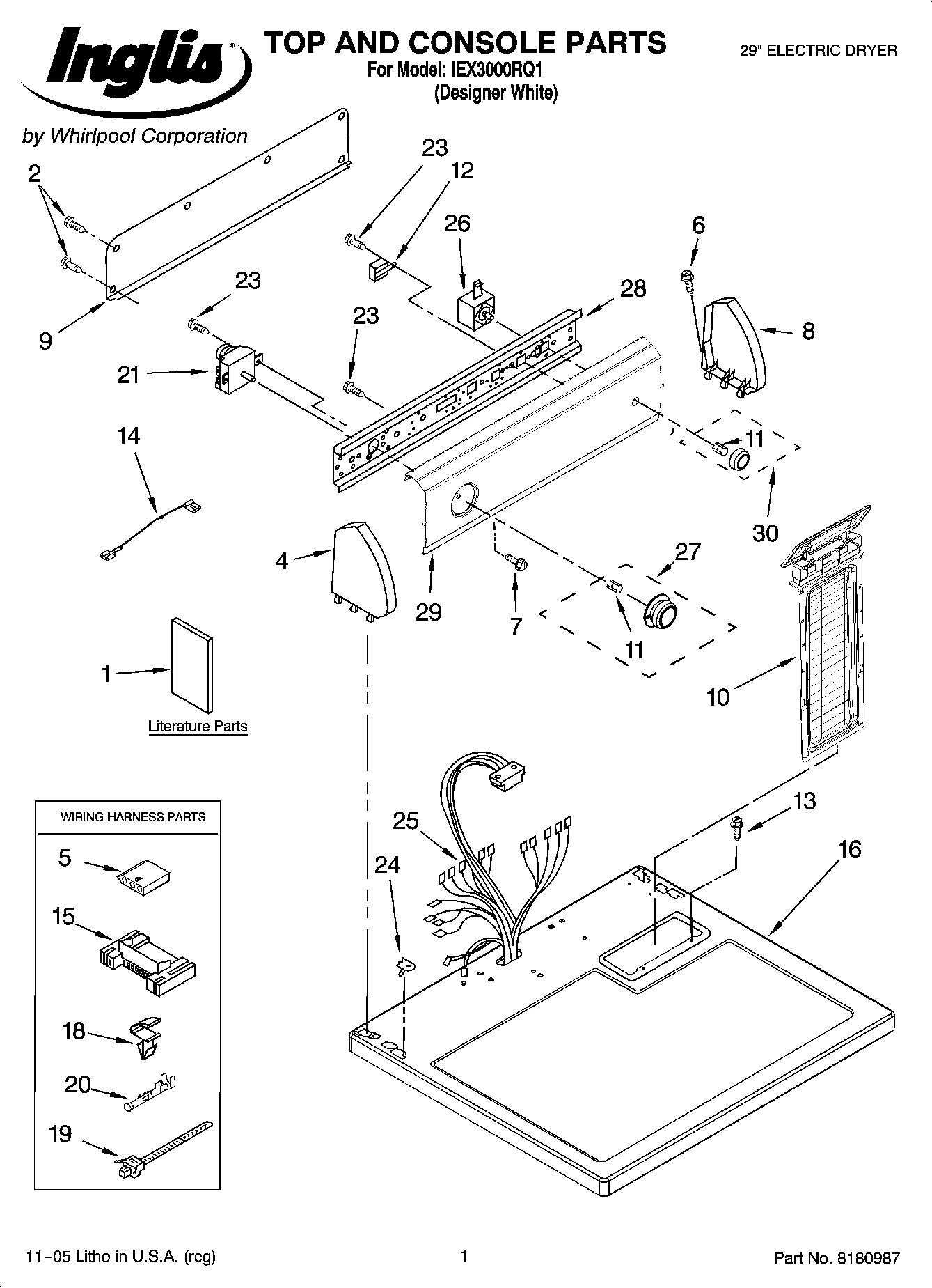 01 - TOP AND CONSOLE PARTS