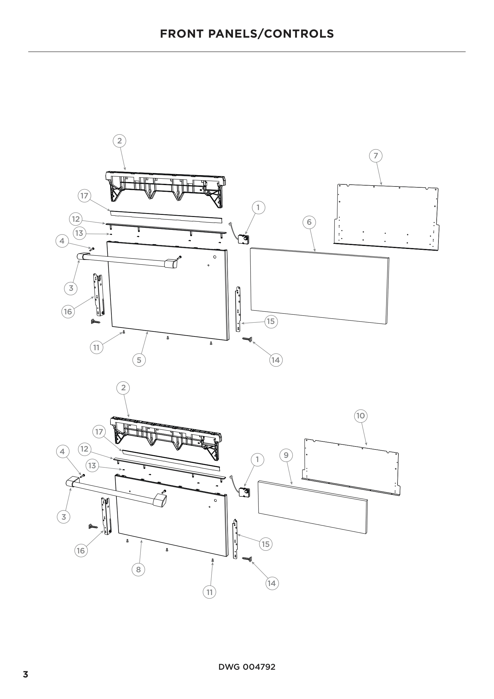 FRONT PANELS/CONTROLS