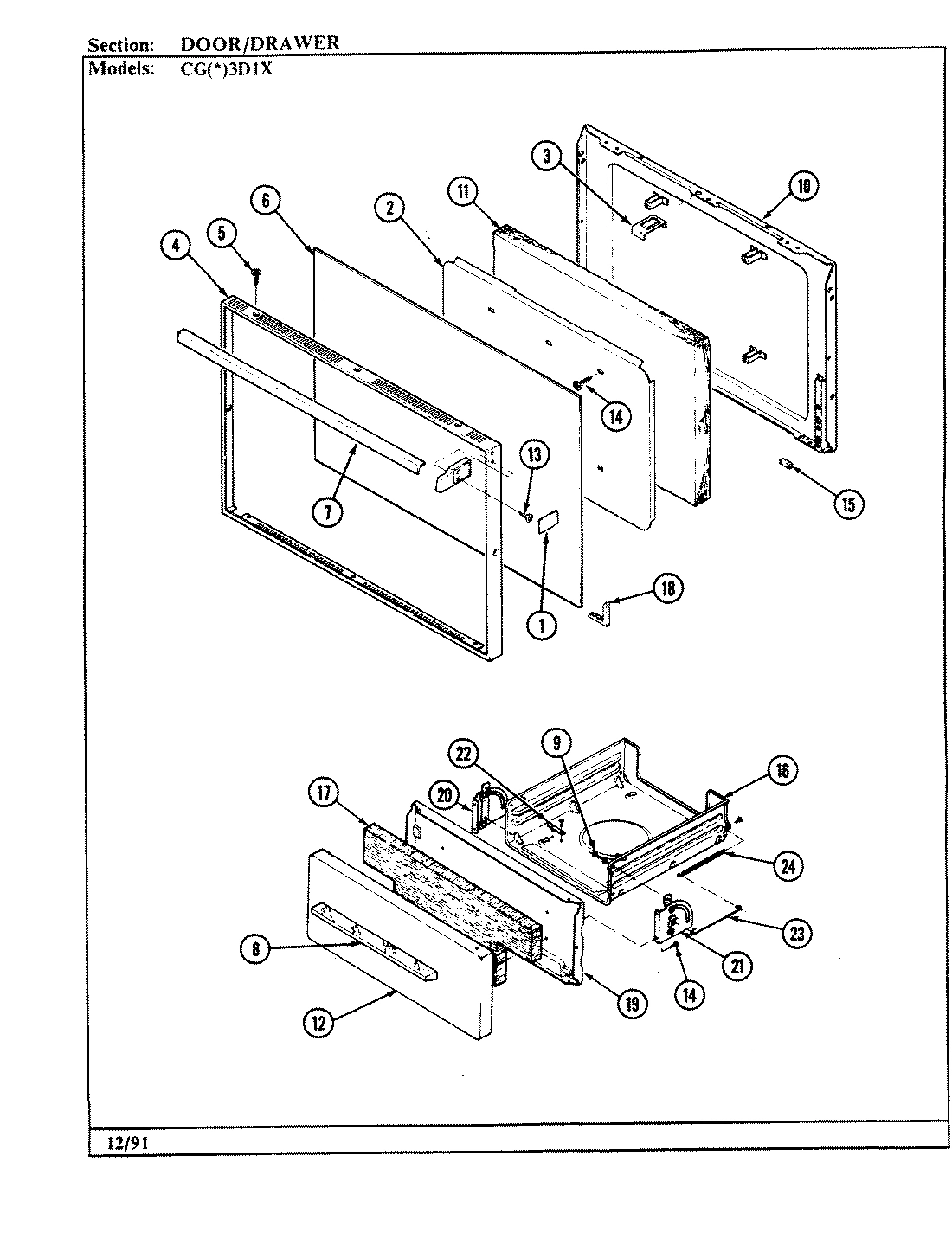 02 - DOOR/DRAWER (CGx3D1X)