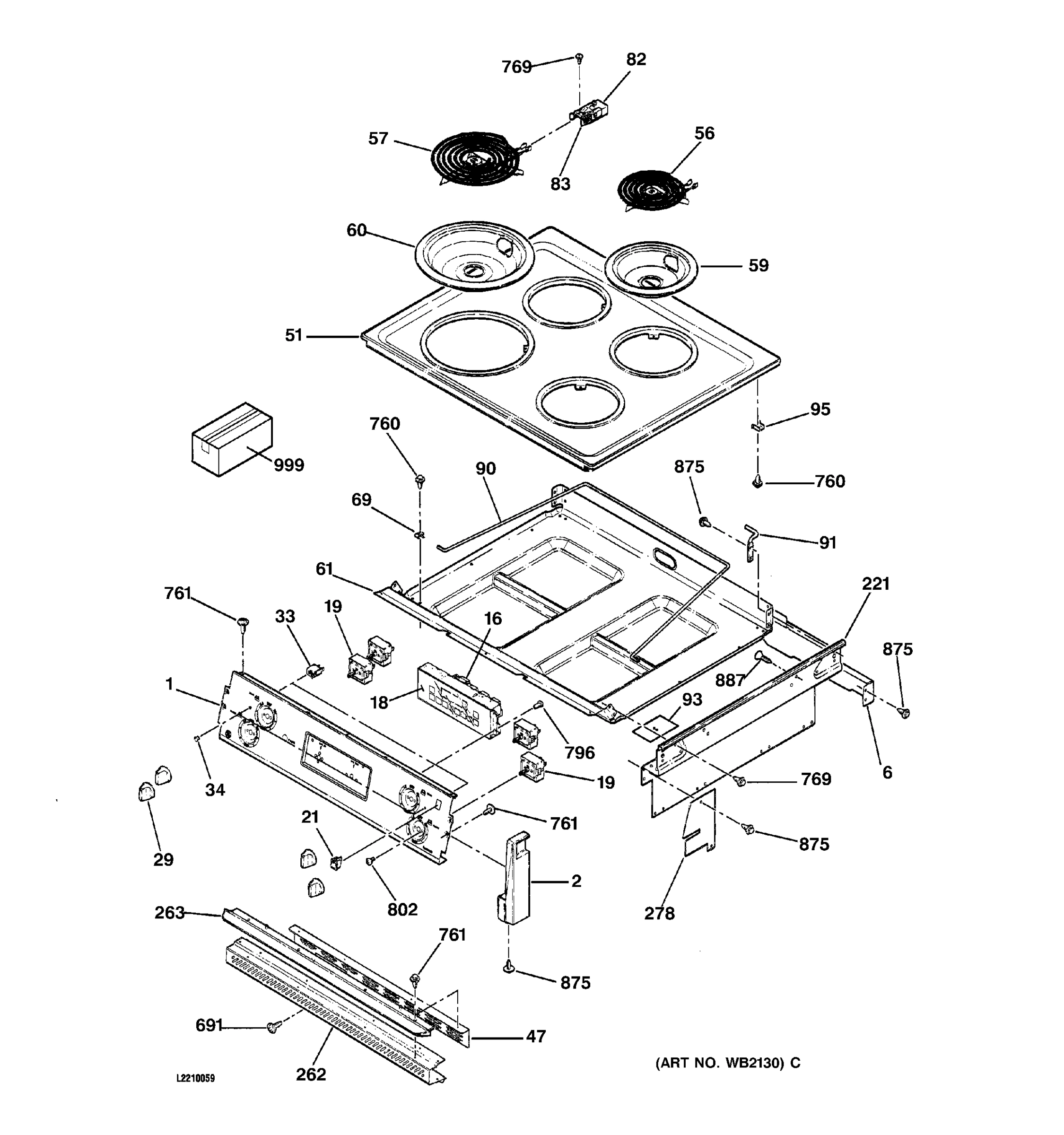 CONTROL PANEL & COOKTOP