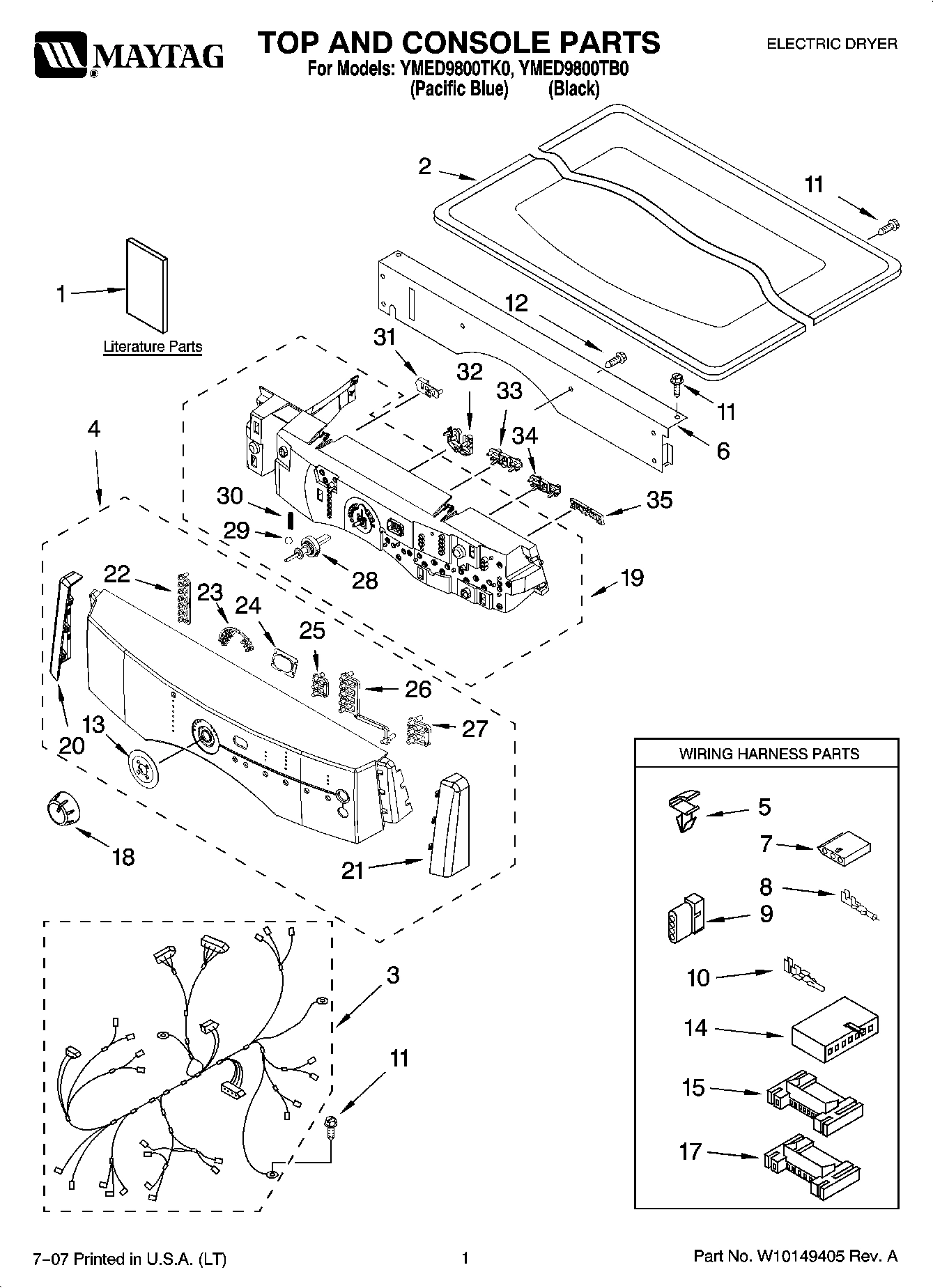 01 - TOP AND CONSOLE PARTS