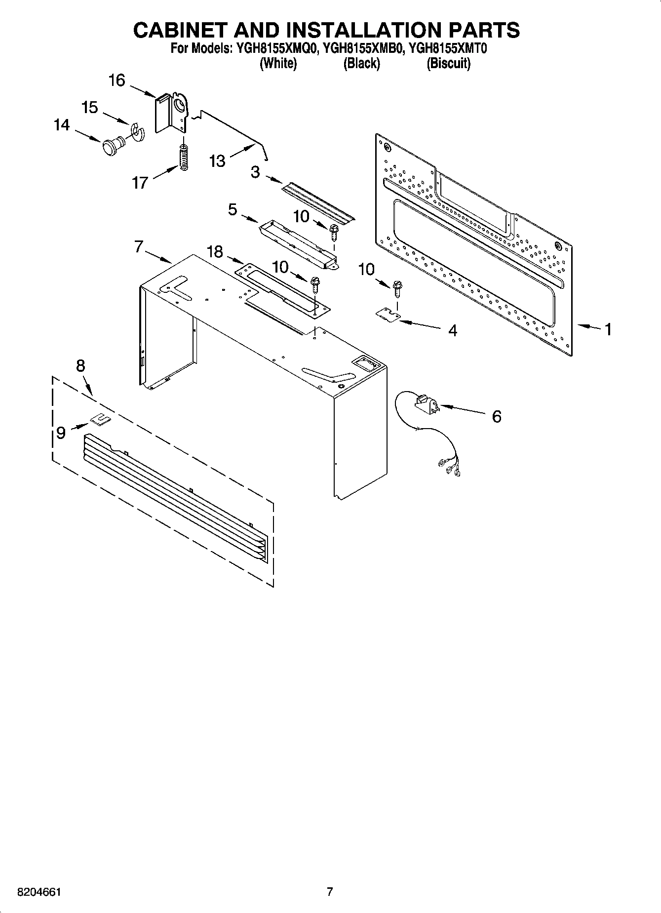 06 - CABINET AND INSTALLATION PARTS
