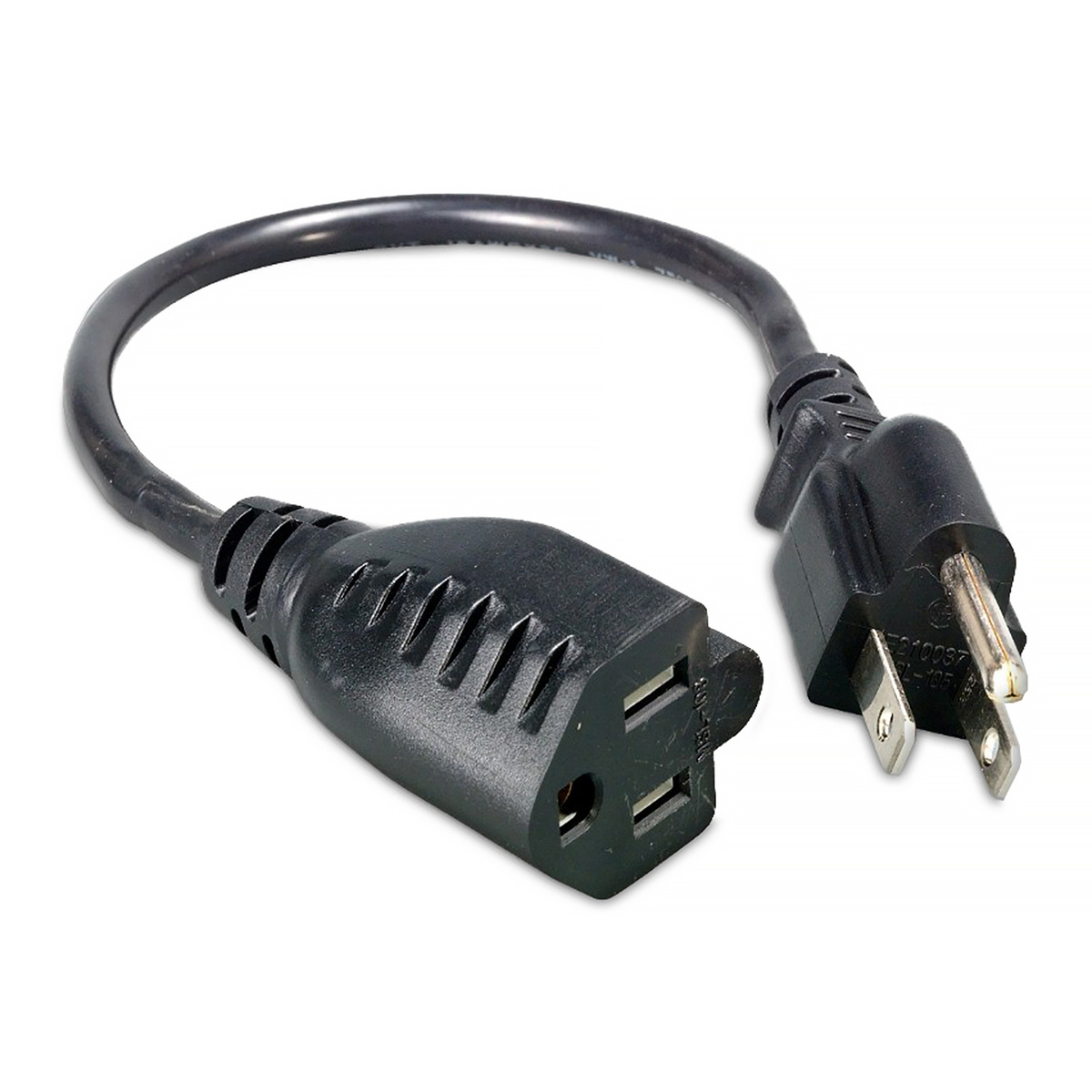 Kentek 1ft AC Power Cord - NEMA 5-15P To C13 - 16 AWG, 13A, 125V, Black