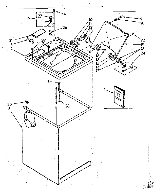 TOP AND CABINET PARTS