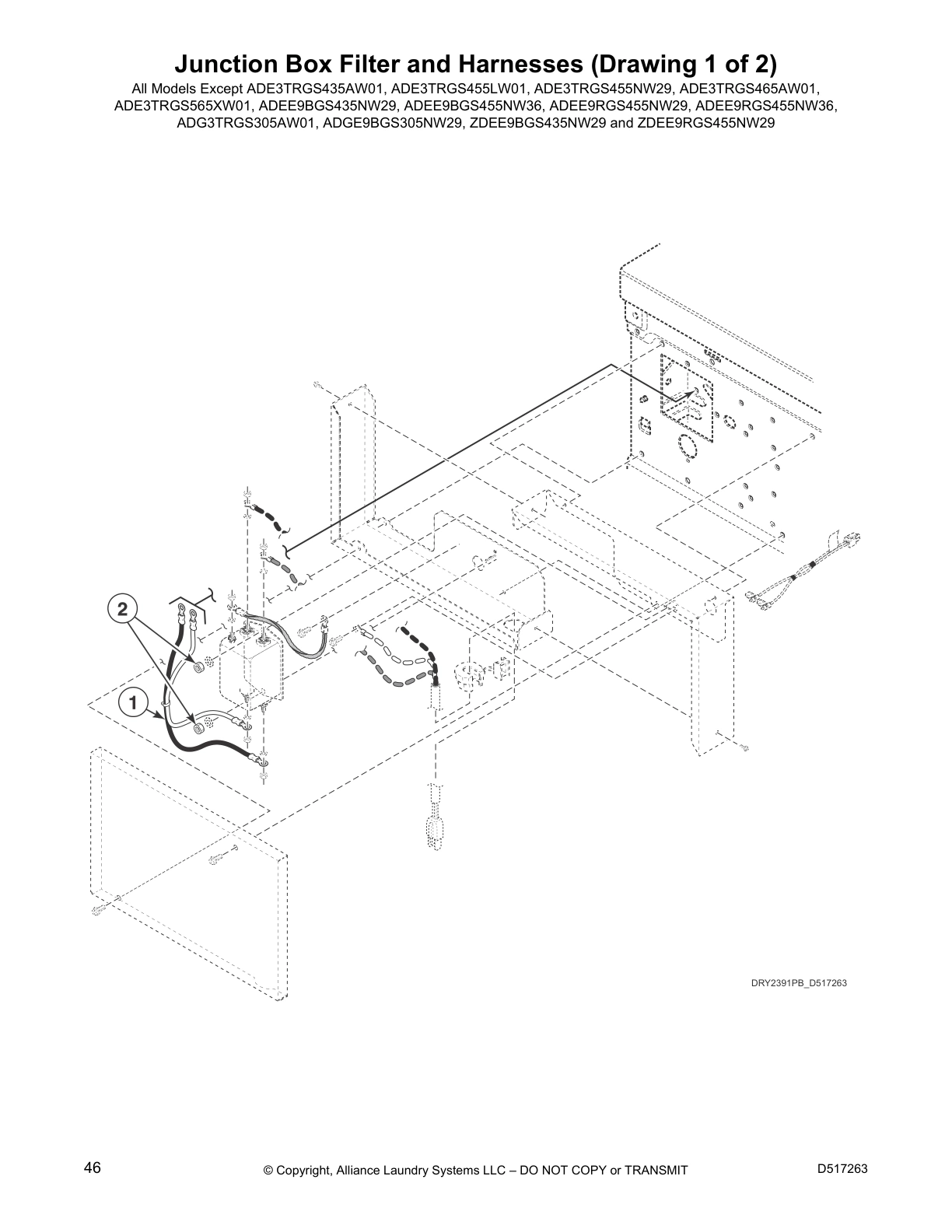 Junction Box Filter and Harnesses (Drawing 1 of 2)