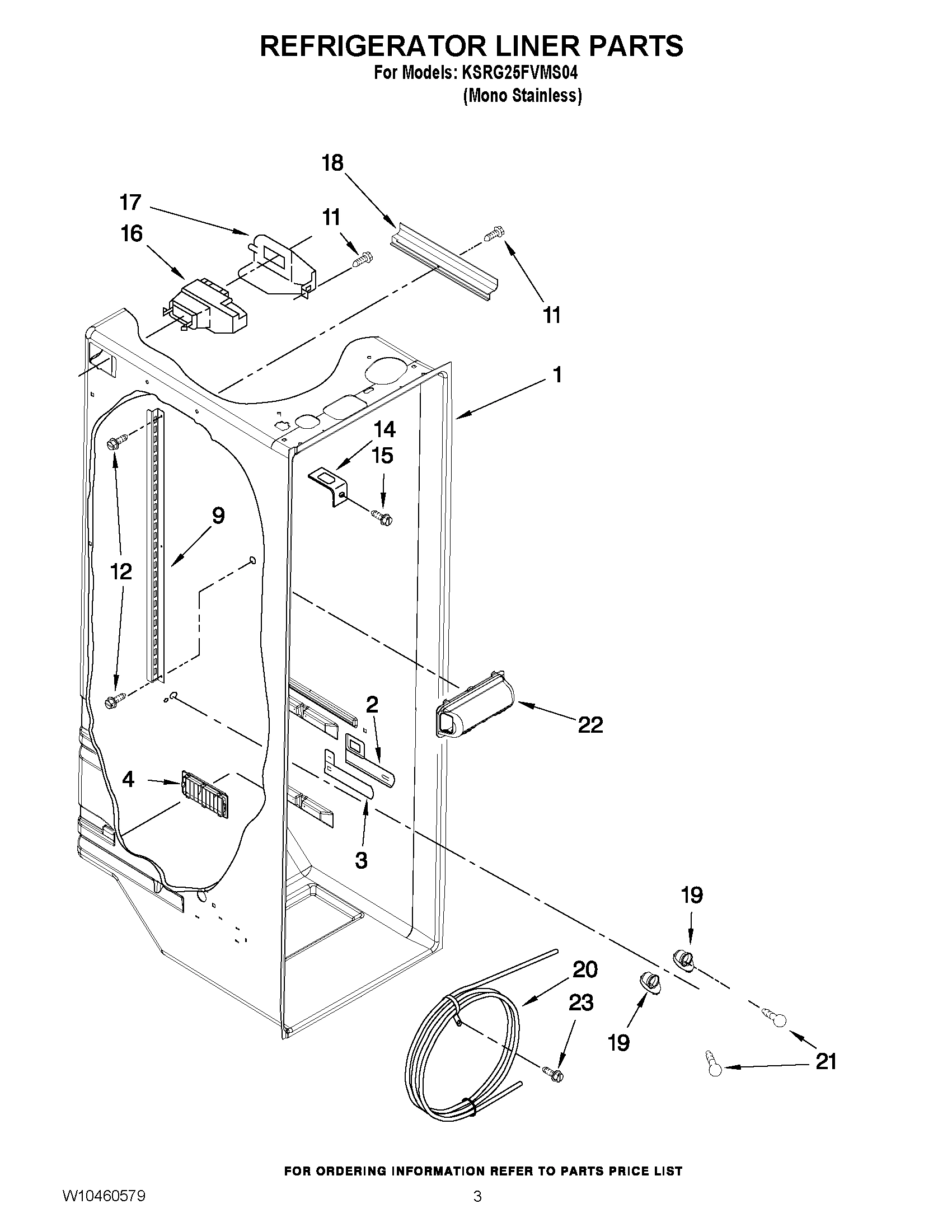 02 - REFRIGERATOR LINER PARTS