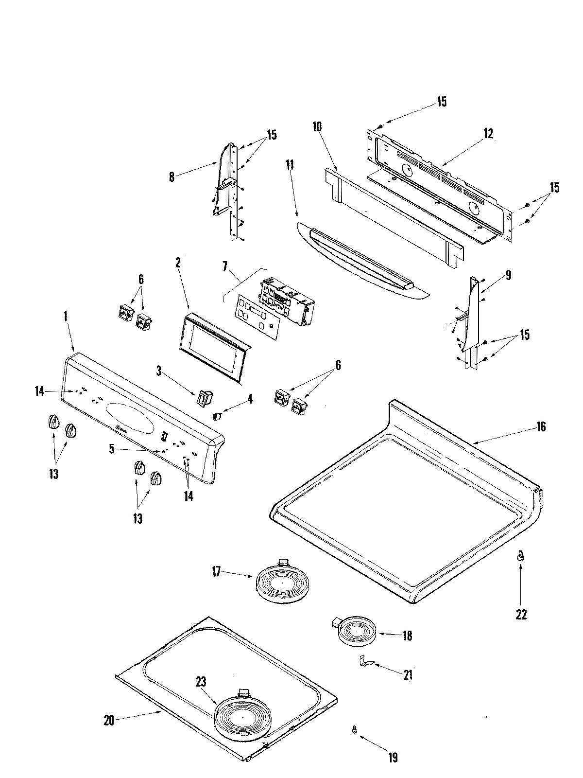 03 - CONTROL PANEL/TOP ASSEMBLY