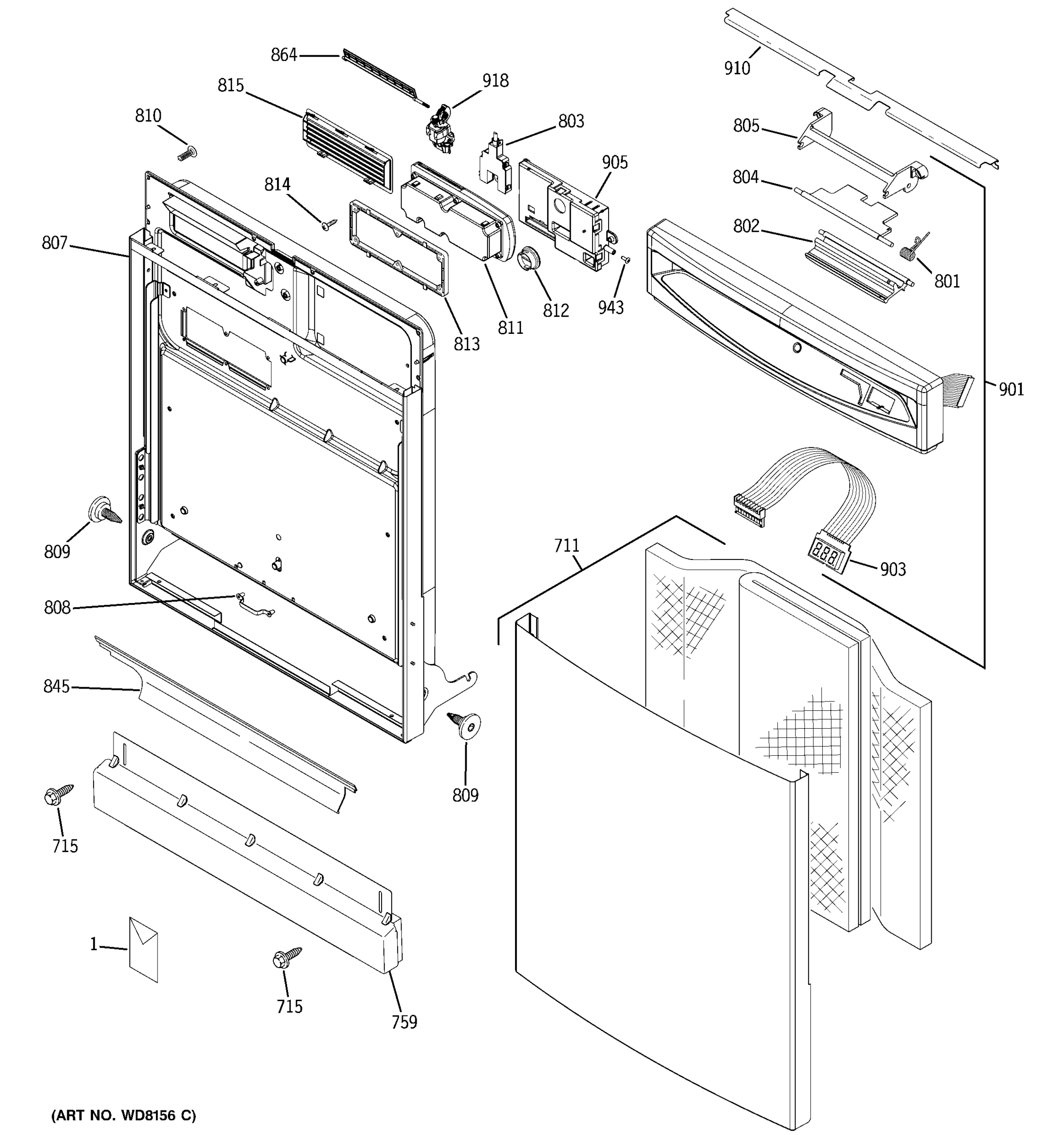 ESCUTCHEON & DOOR ASSEMBLY