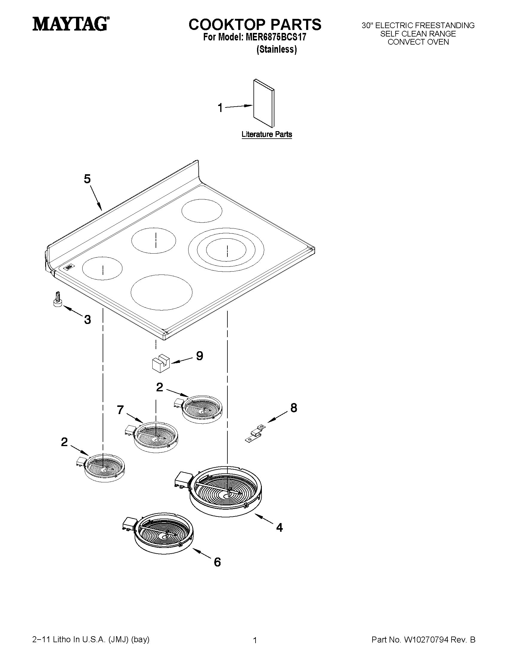 01 - COOKTOP PARTS