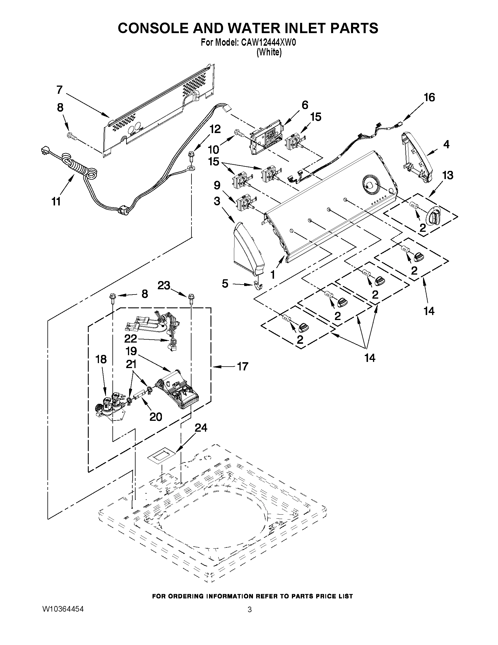 02 - CONSOLE AND WATER INLET PARTS