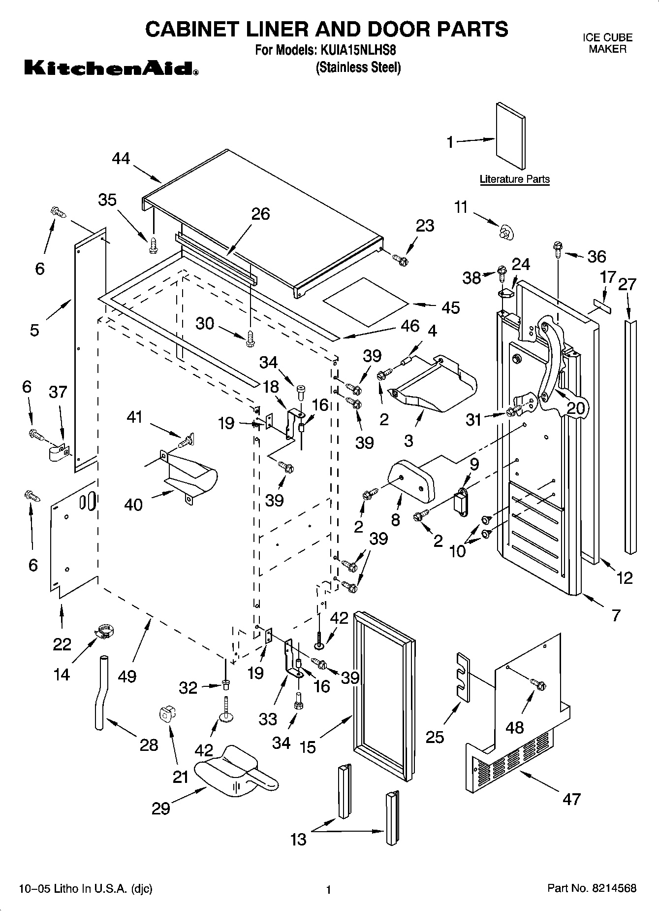 01 - CABINET LINER AND DOOR PARTS