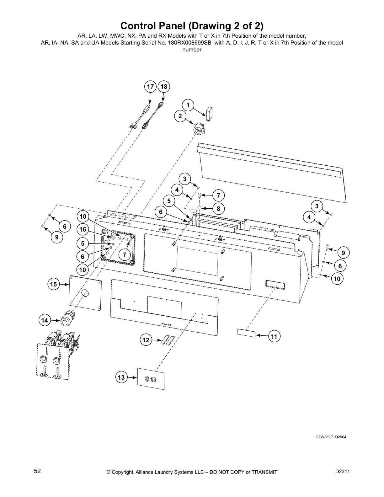 Control Panel (Drawing 2 of 2)