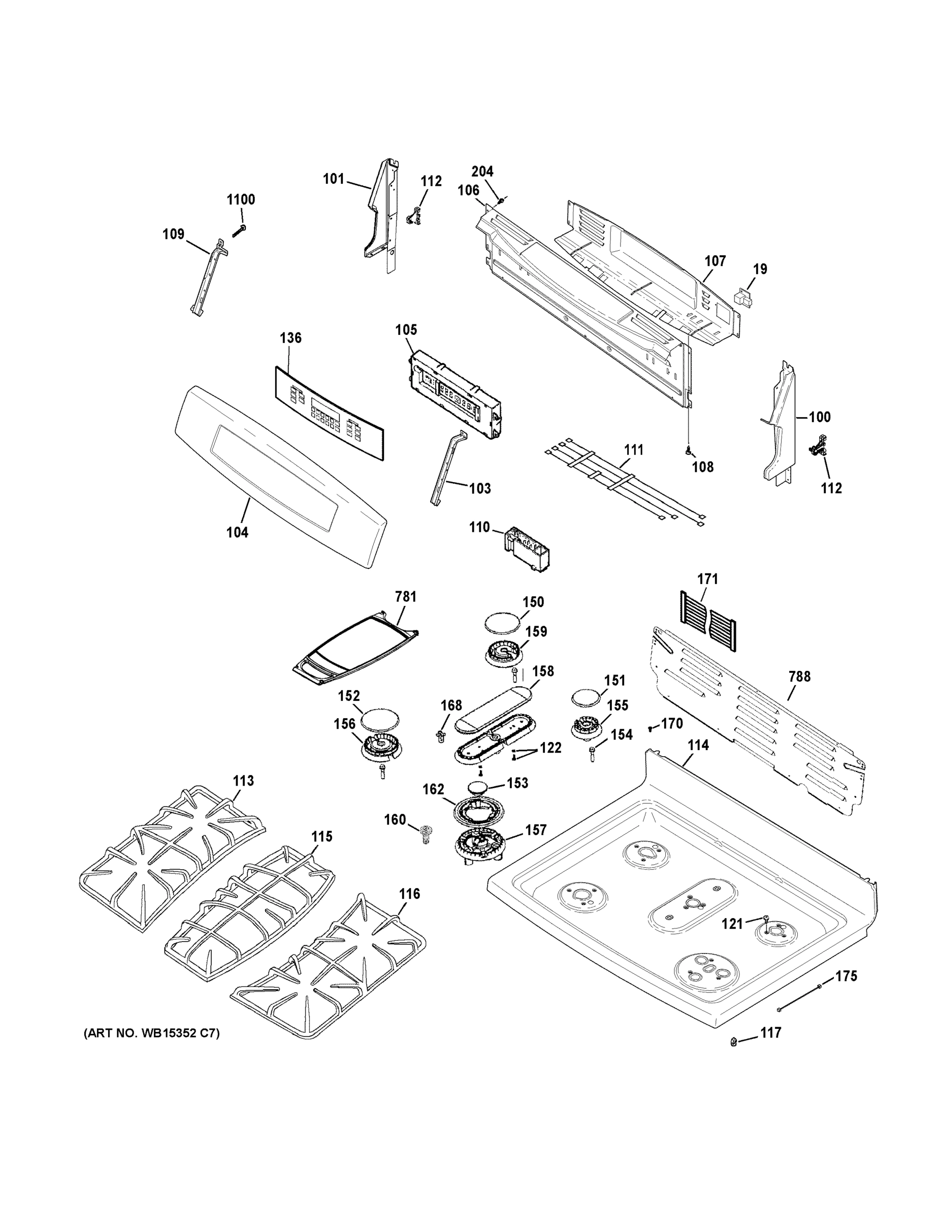 CONTROL PANEL & COOKTOP