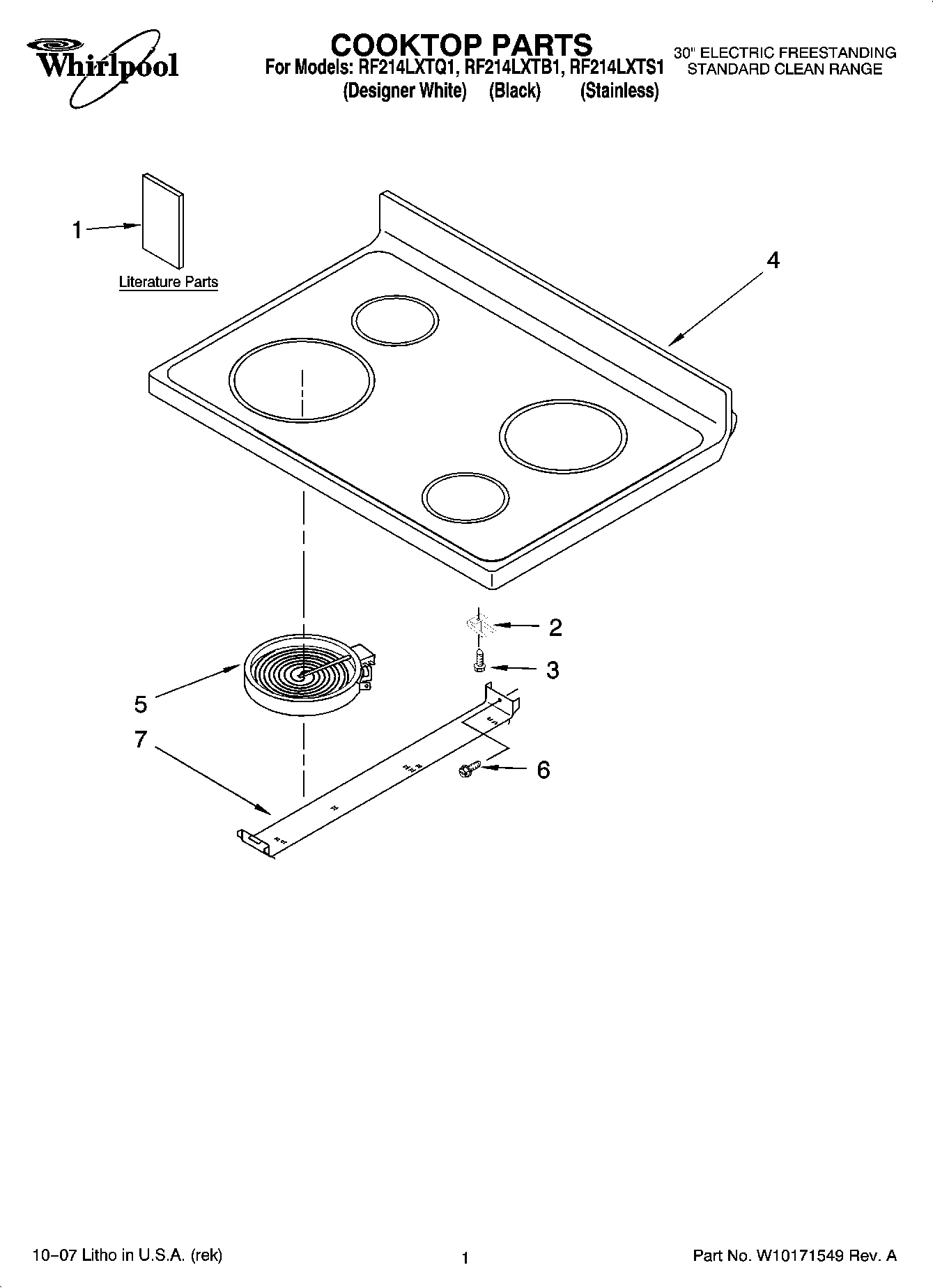 01 - COOKTOP PARTS