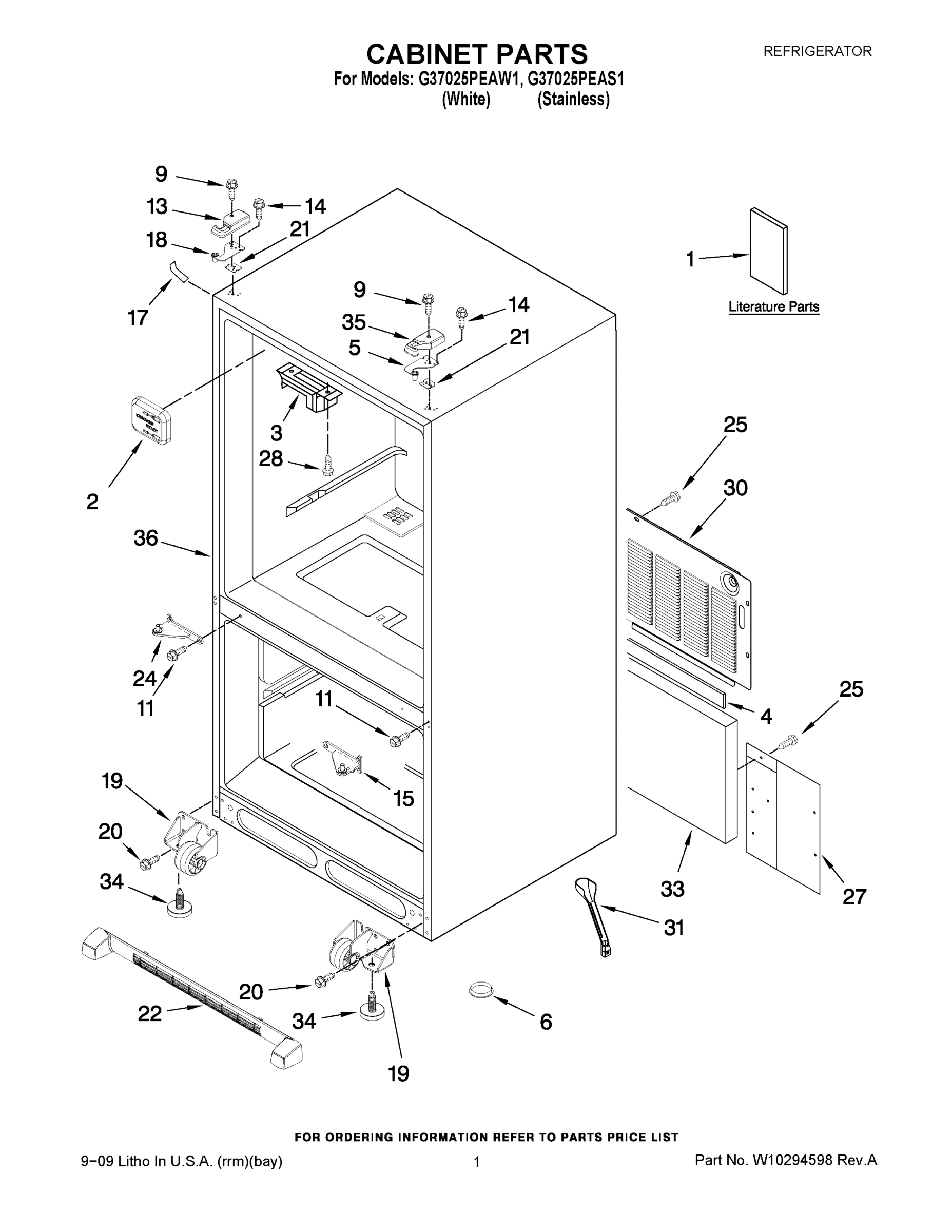 01 - CABINET PARTS