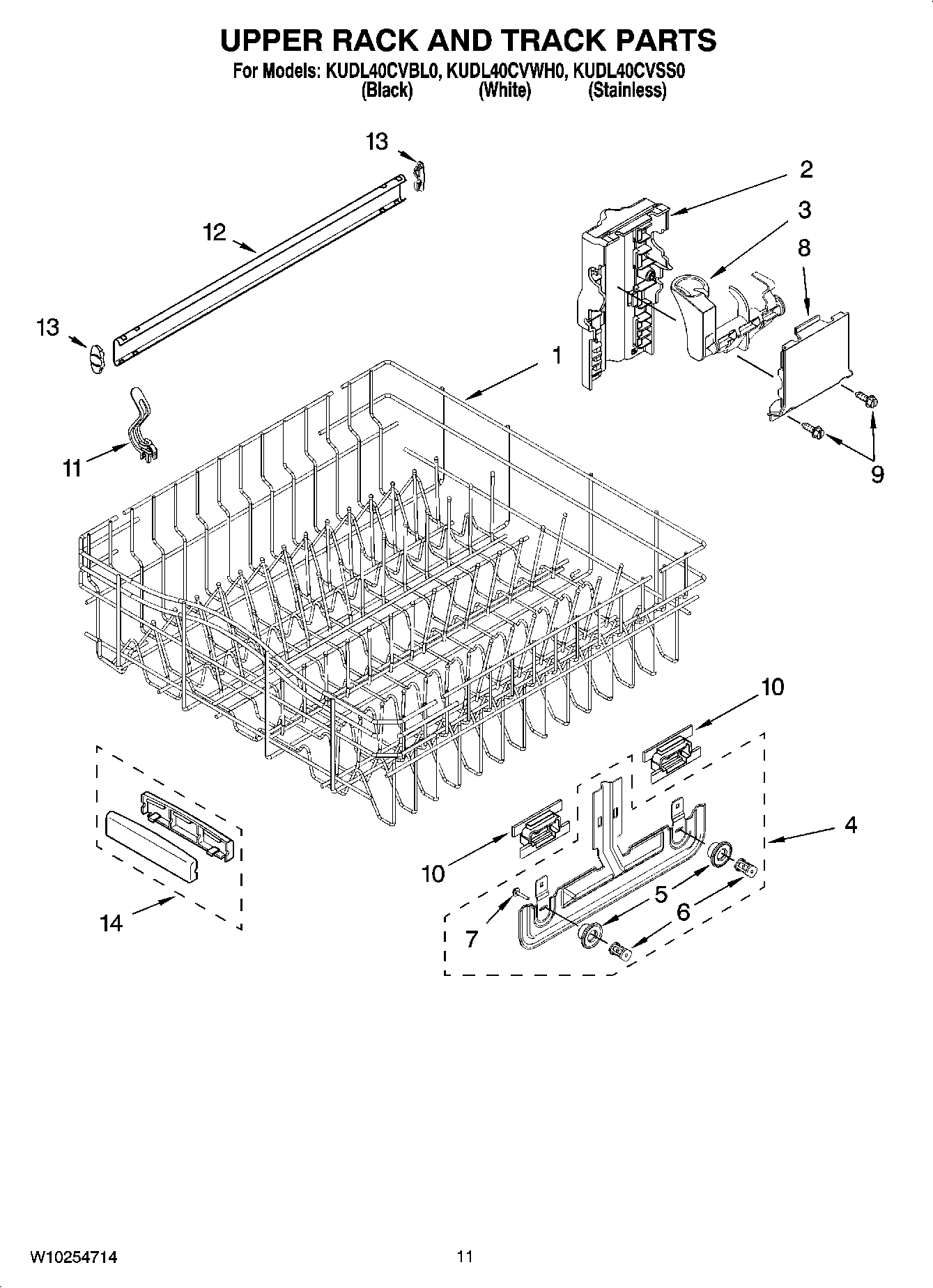 09 - UPPER RACK AND TRACK PARTS