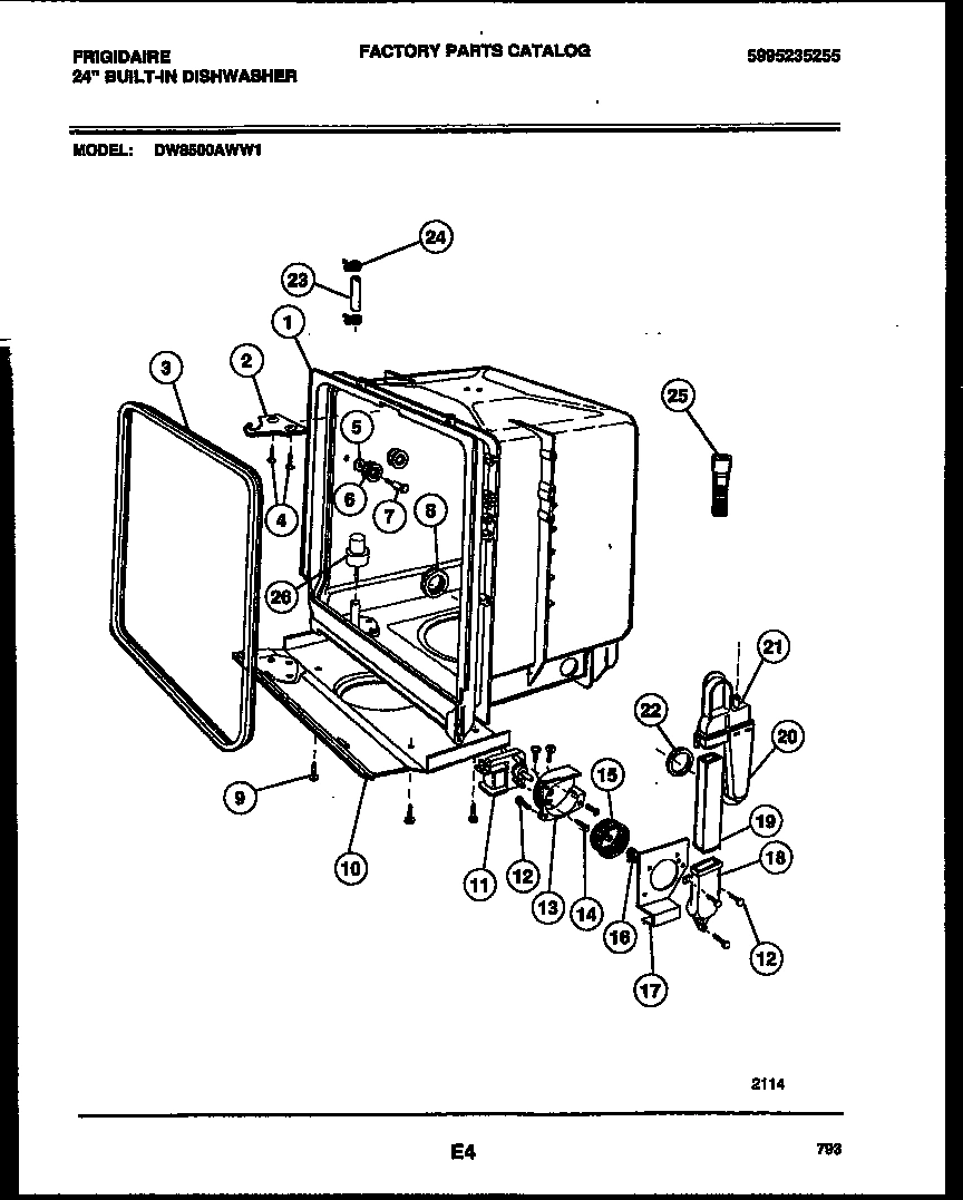 05 - TUB AND FRAME PARTS