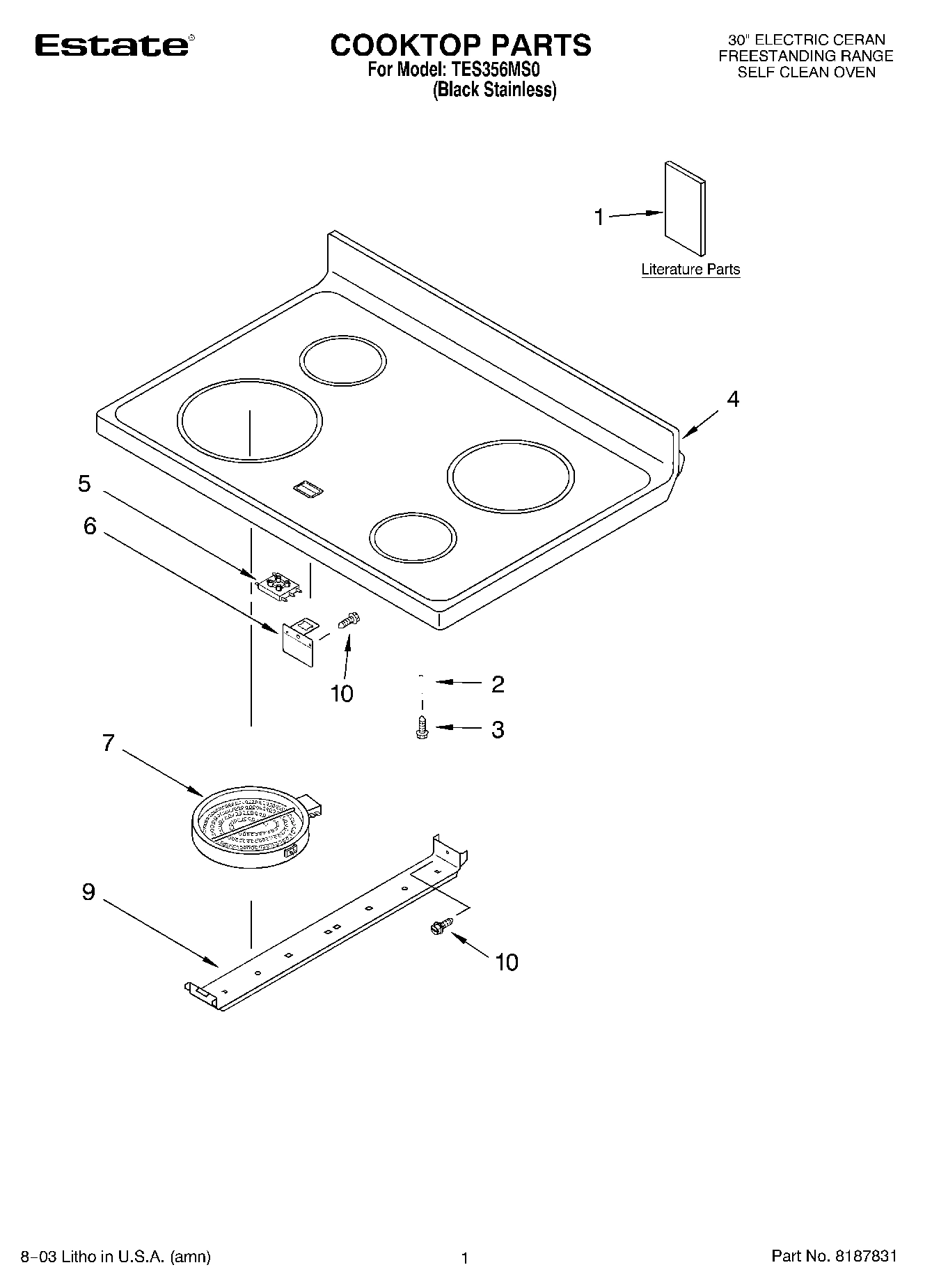 01 - COOKTOP PARTS