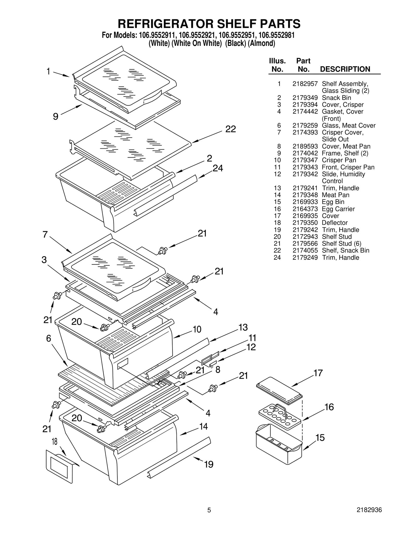 REFRIGERATOR SHELF PARTS