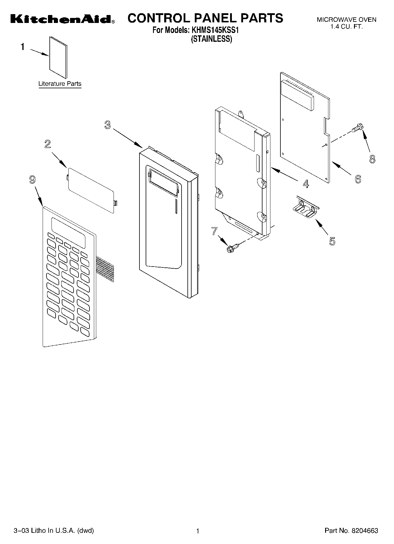 01 - CONTROL PANEL PARTS