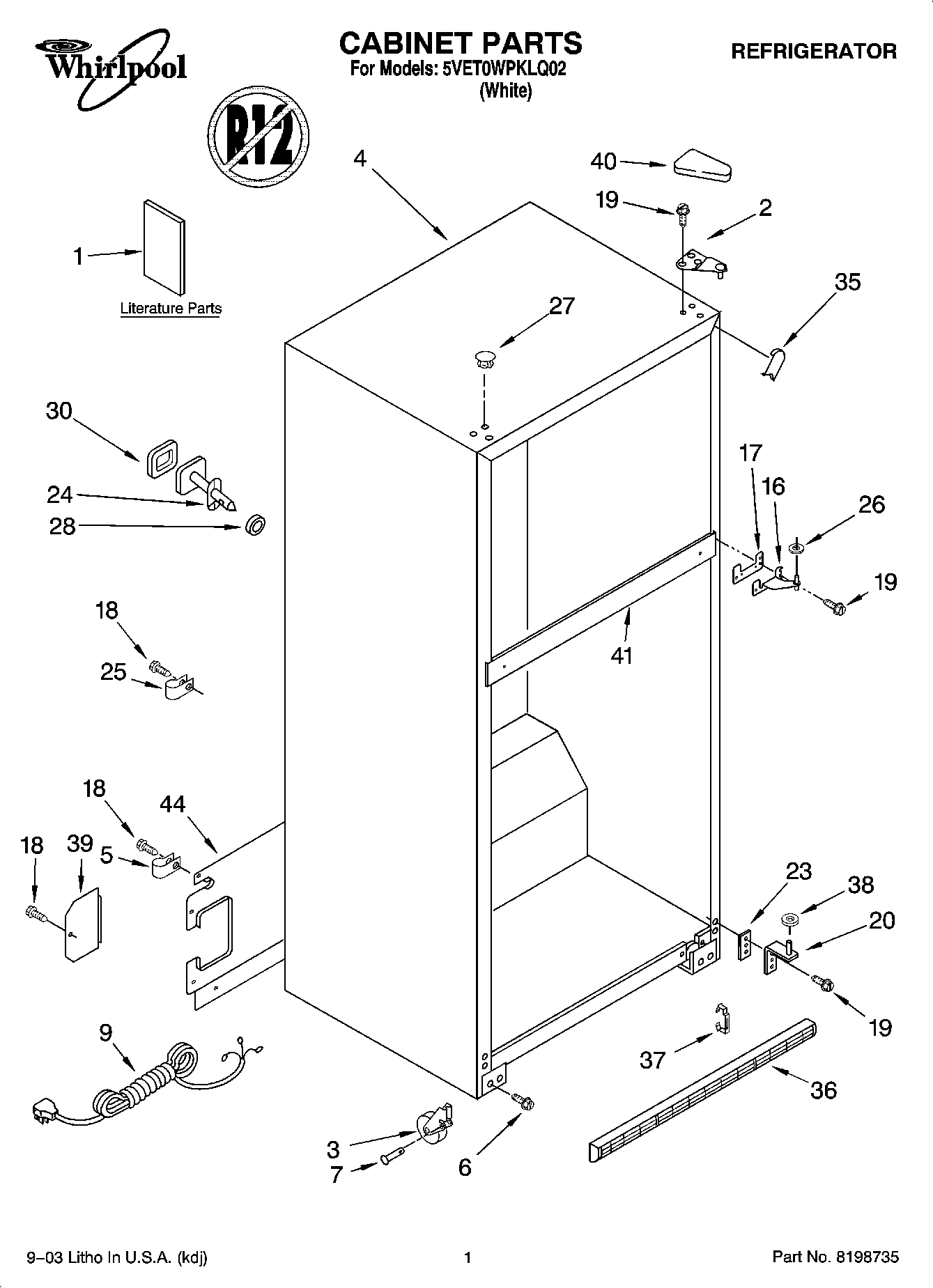 01 - CABINET PARTS