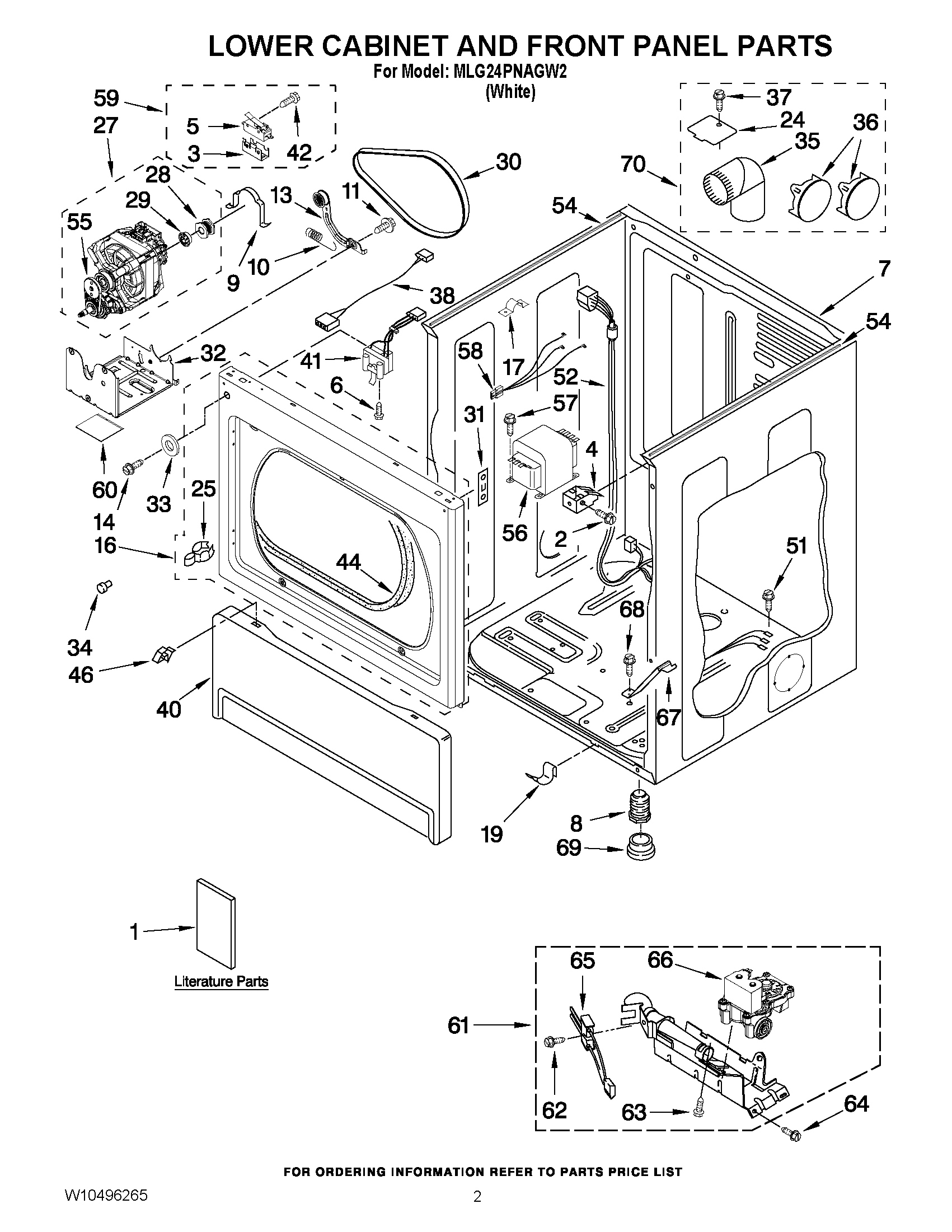 01 - LOWER CABINET AND FRONT PANEL PARTS
