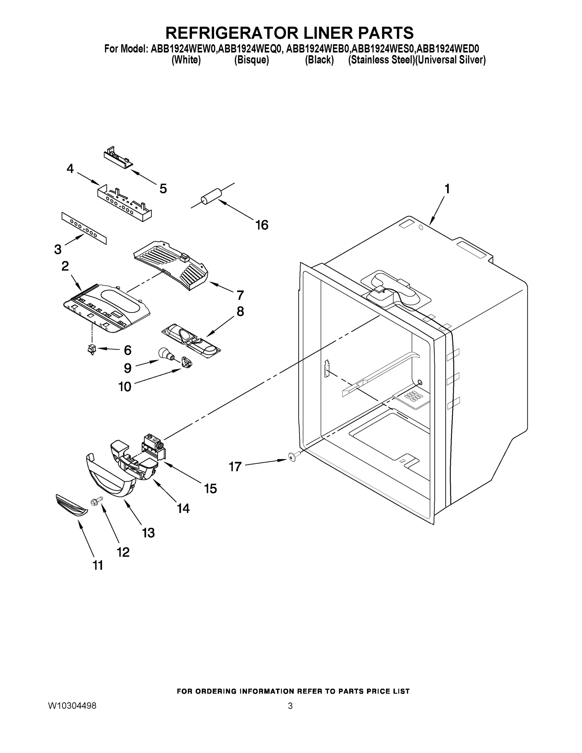 02 - REFRIGERATOR LINER PARTS