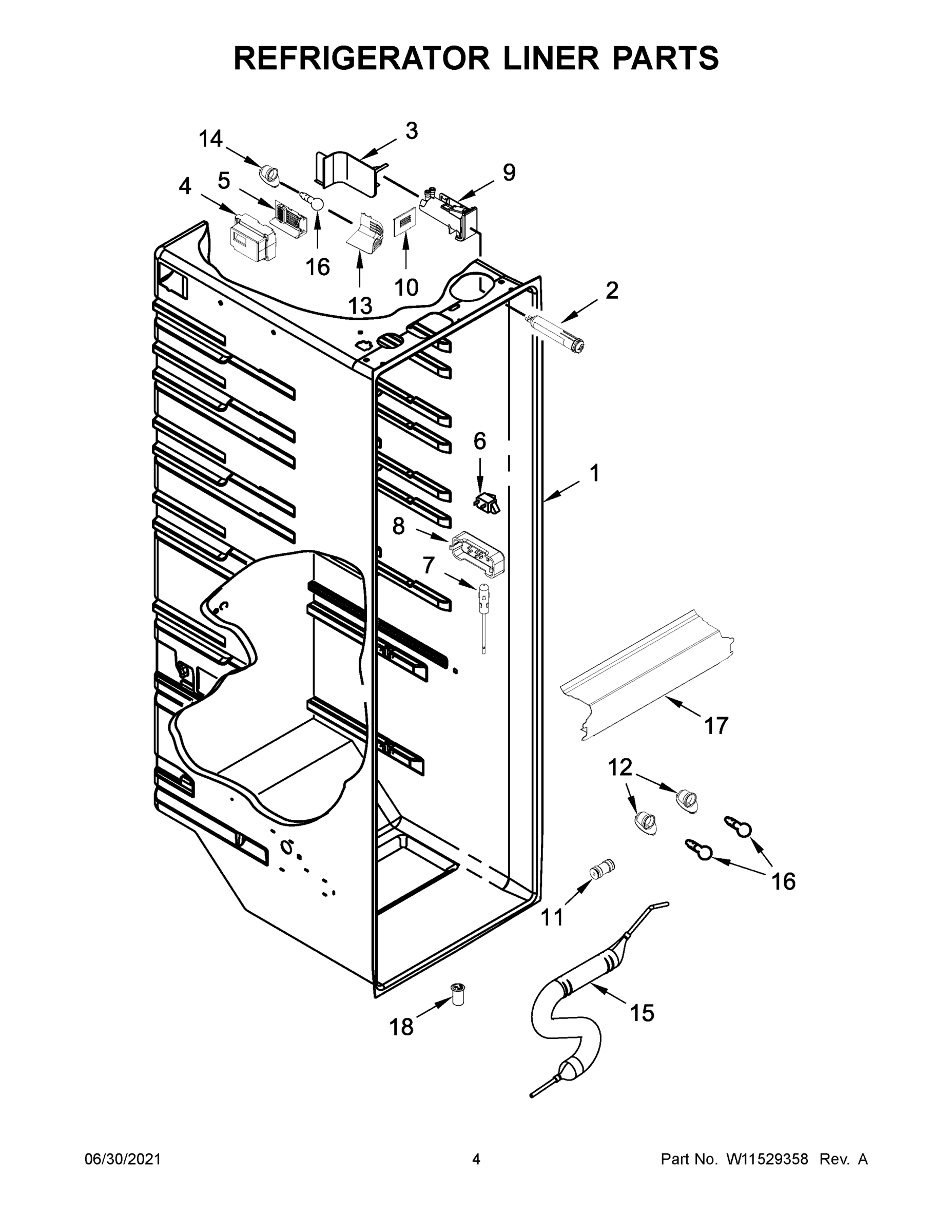 03 - REFRIGERATOR LINER PARTS