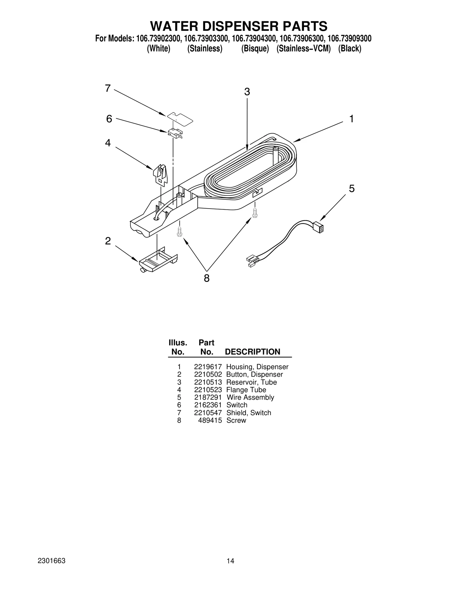 WATER DISPENSER PARTS
