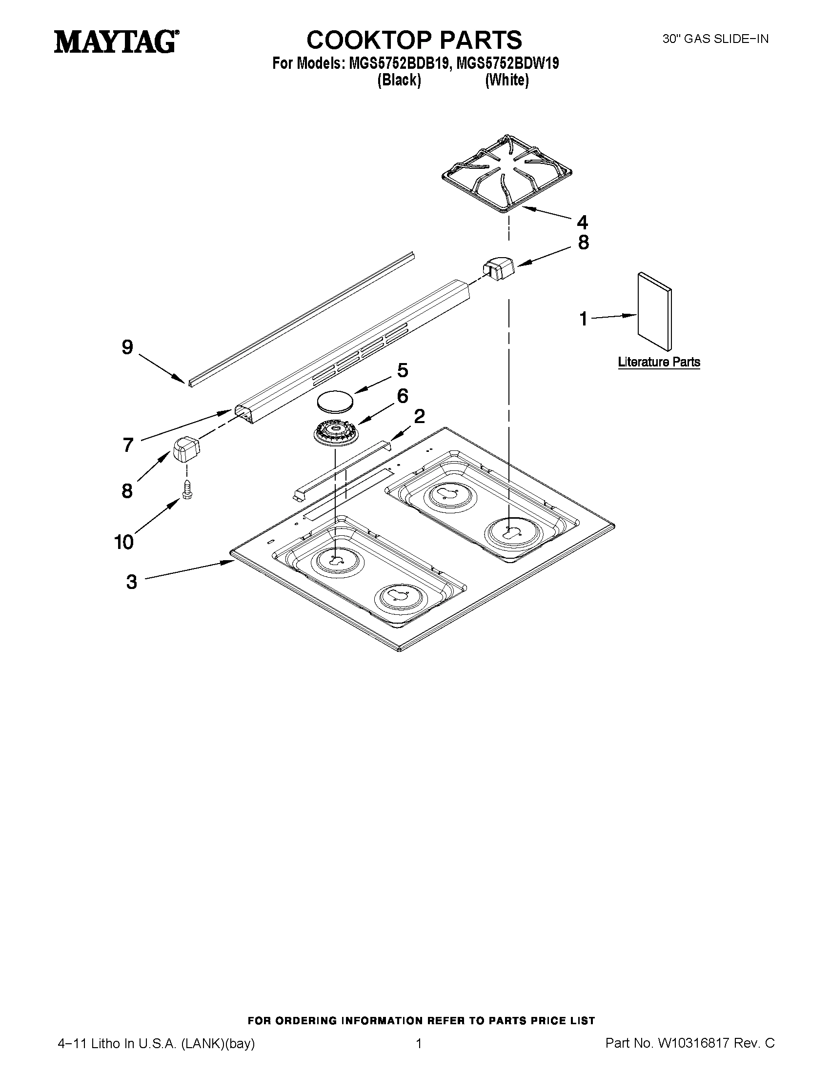 01 - COOKTOP PARTS