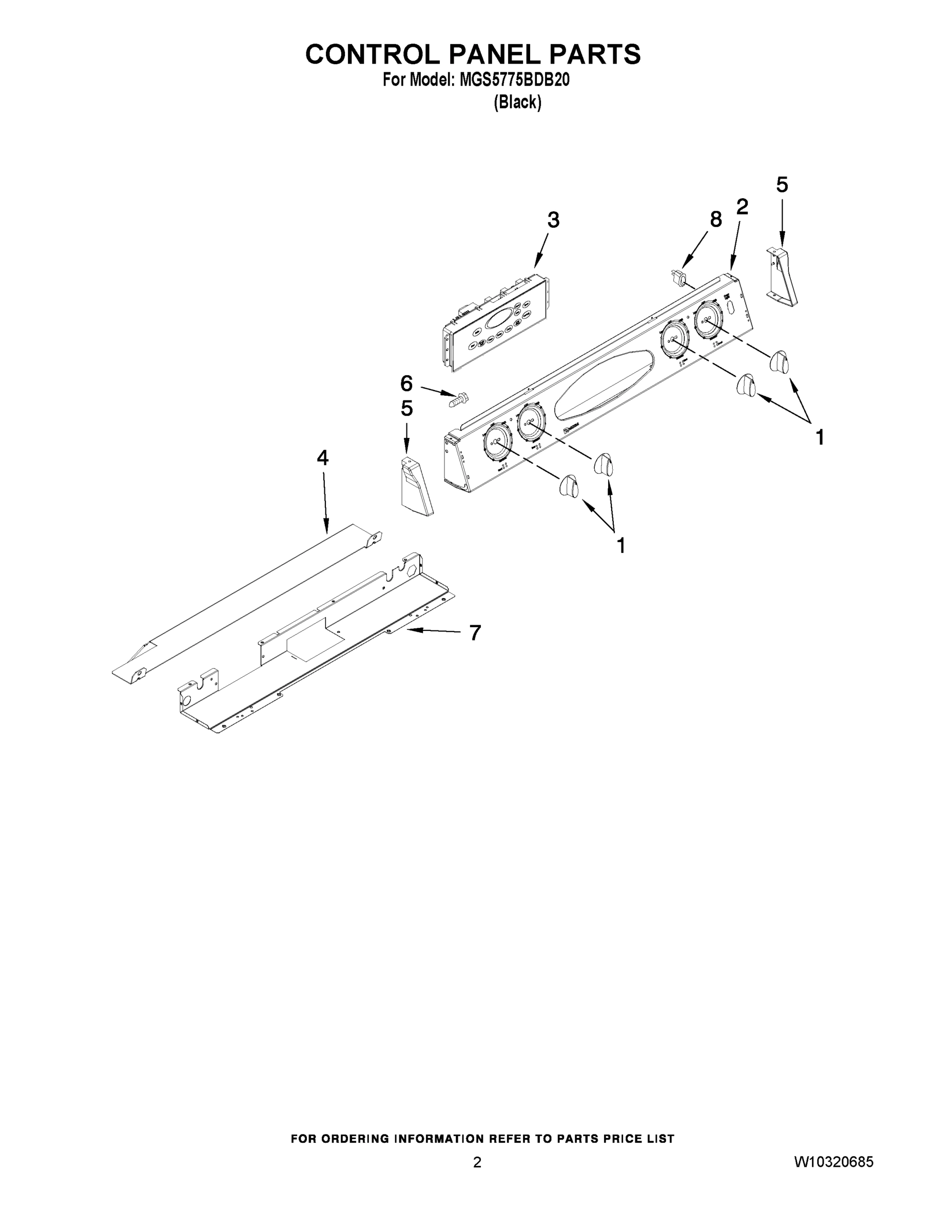 02 - CONTROL PANEL PARTS