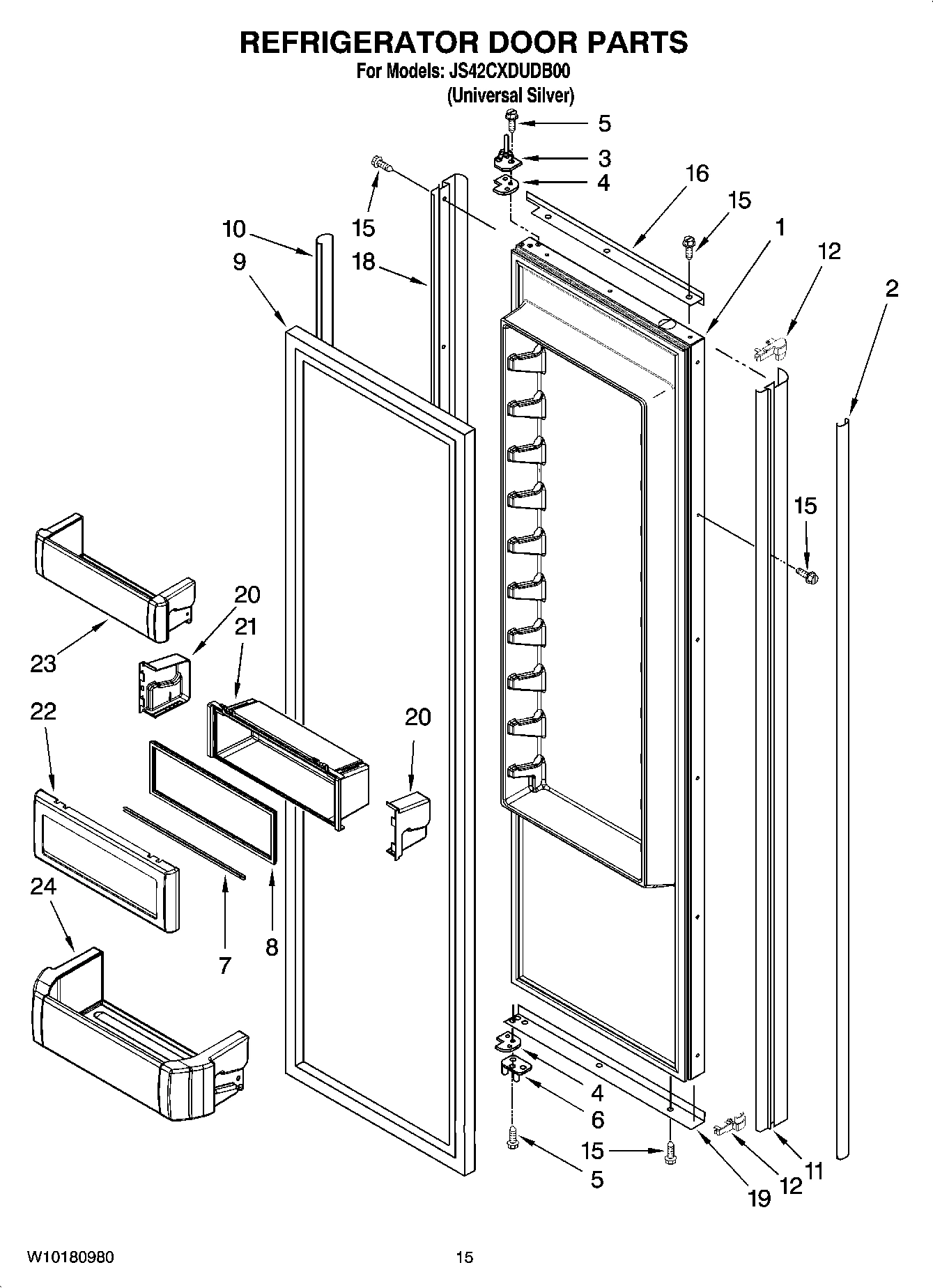 10 - REFRIGERATOR DOOR PARTS