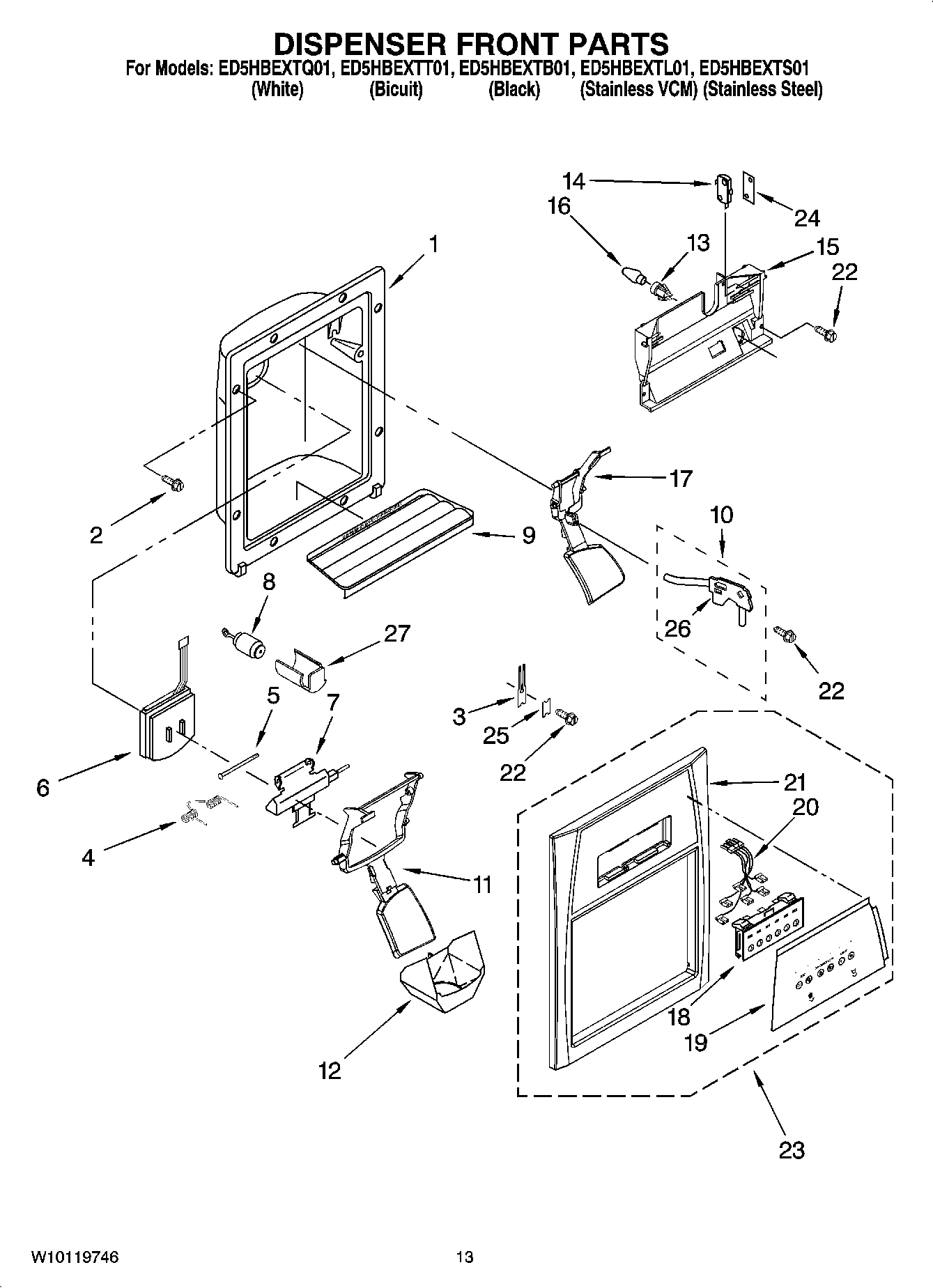 08 - DISPENSER FRONT PARTS
