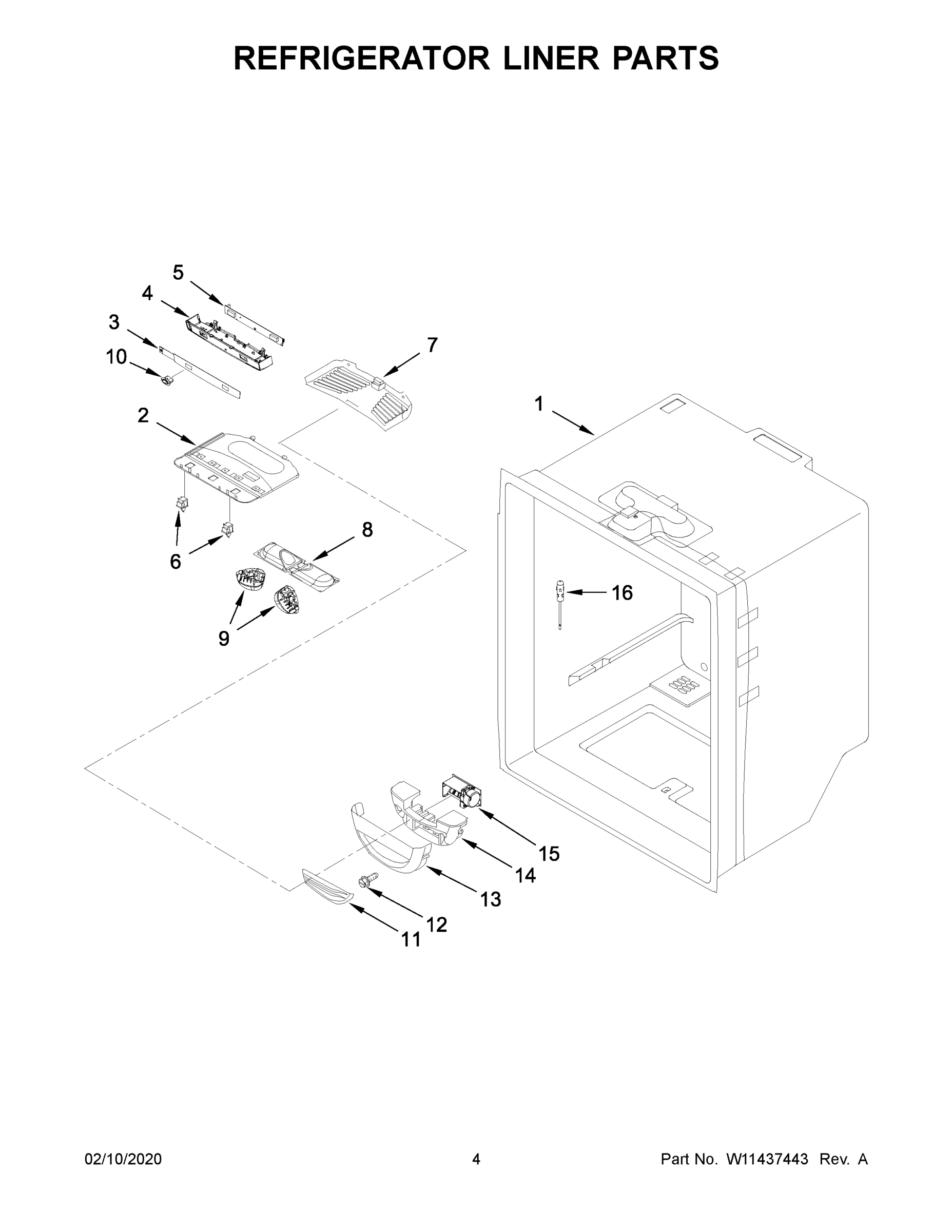 03 - REFRIGERATOR LINER PARTS
